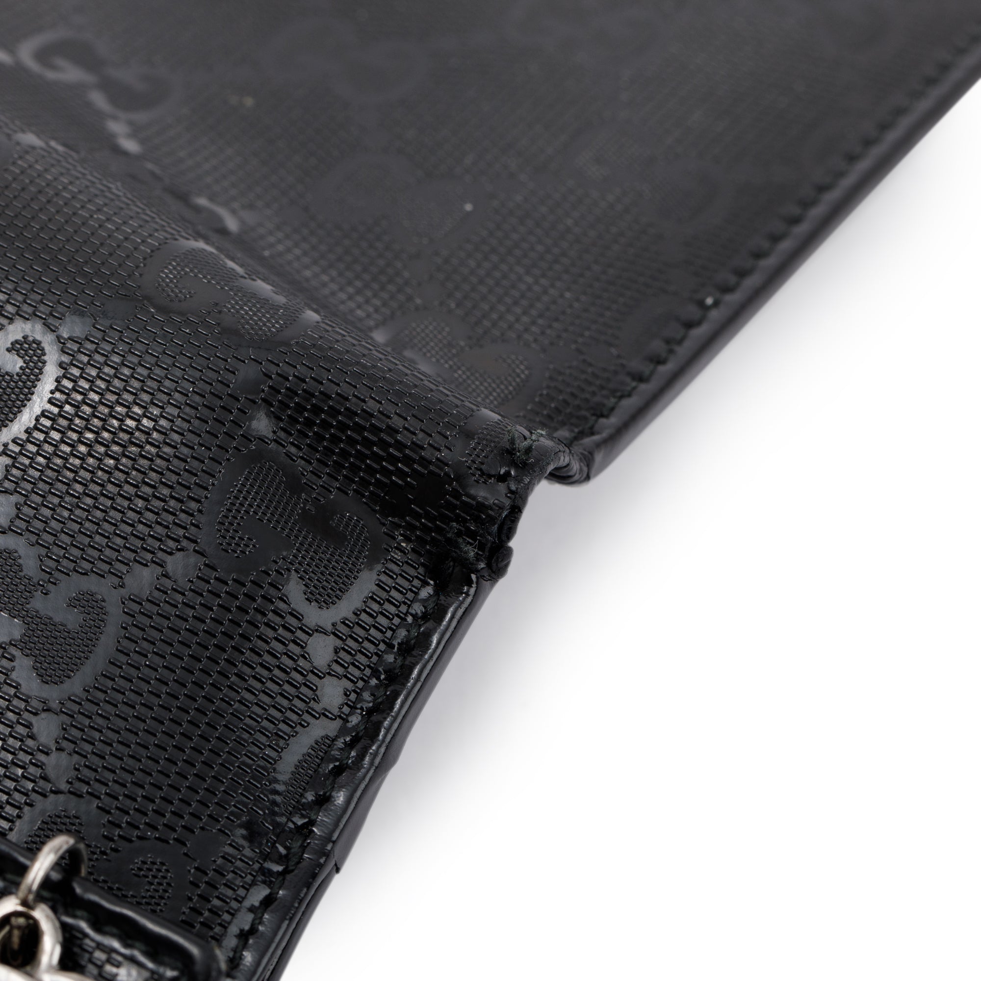 Gucci Black GG Imprime Compact French Wallet