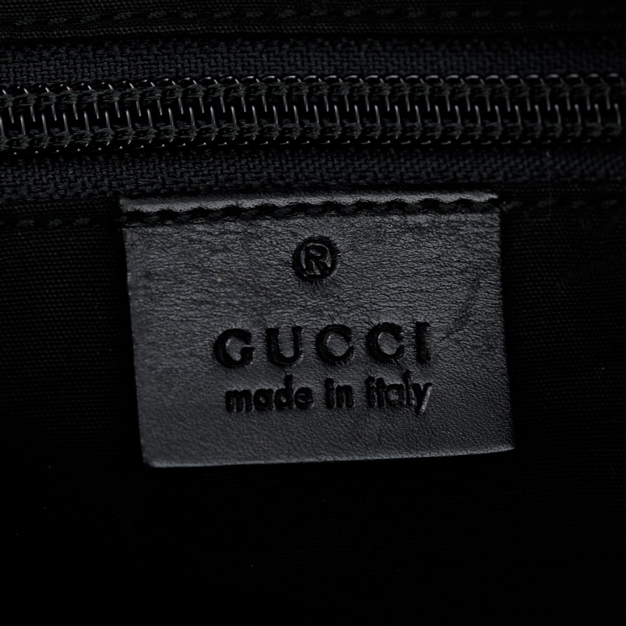 Gucci Black GG Imprime Monogram Messenger Bag