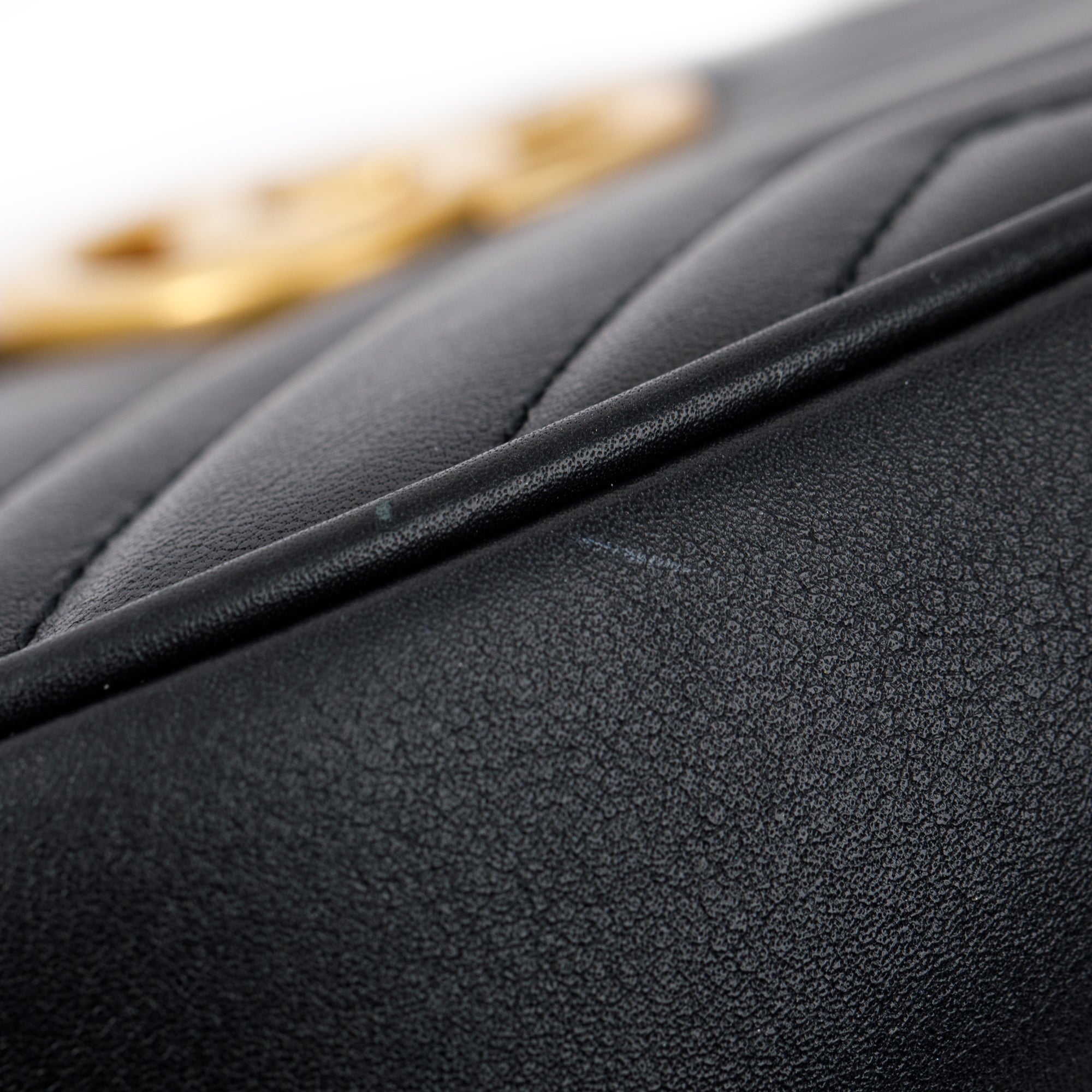 Gucci Black GG Marmont Matelasse Leather Belt Bag w/ Box