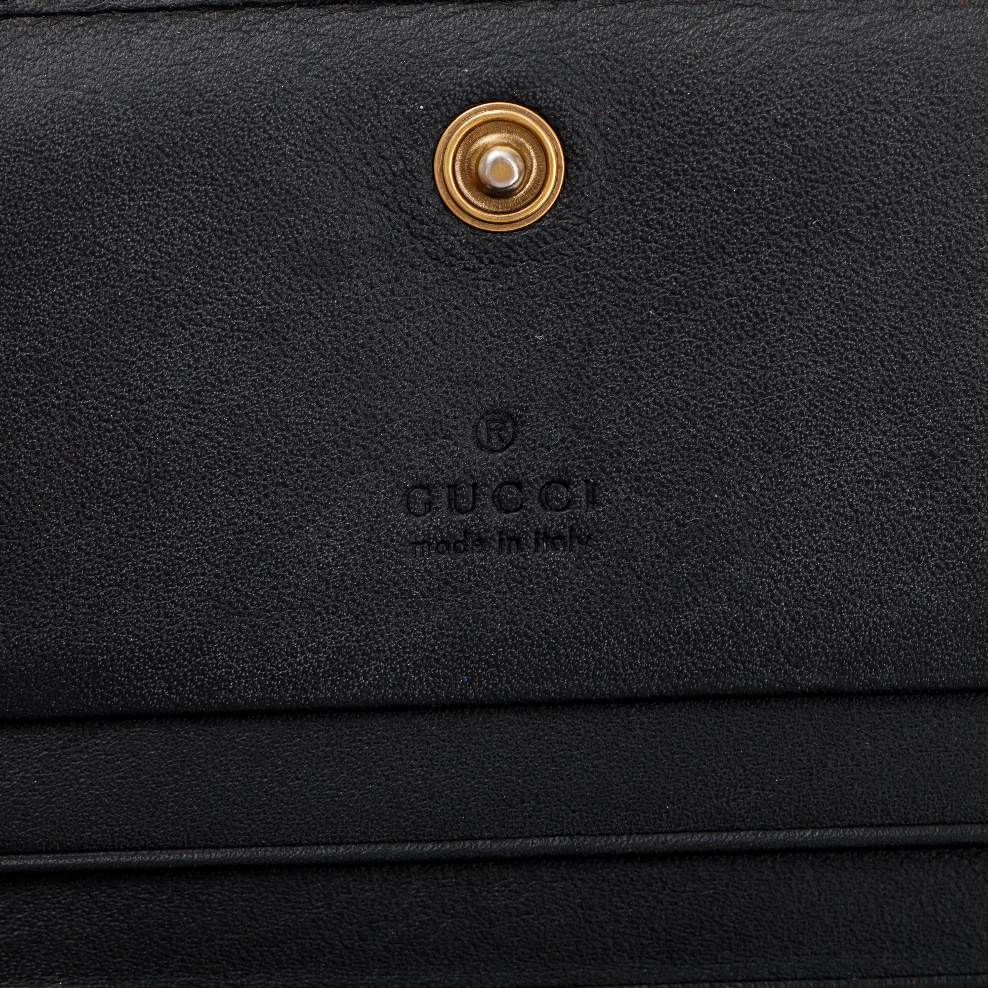 Gucci Black GG Marmont Matelasse Leather Card Case Wallet w/ Box