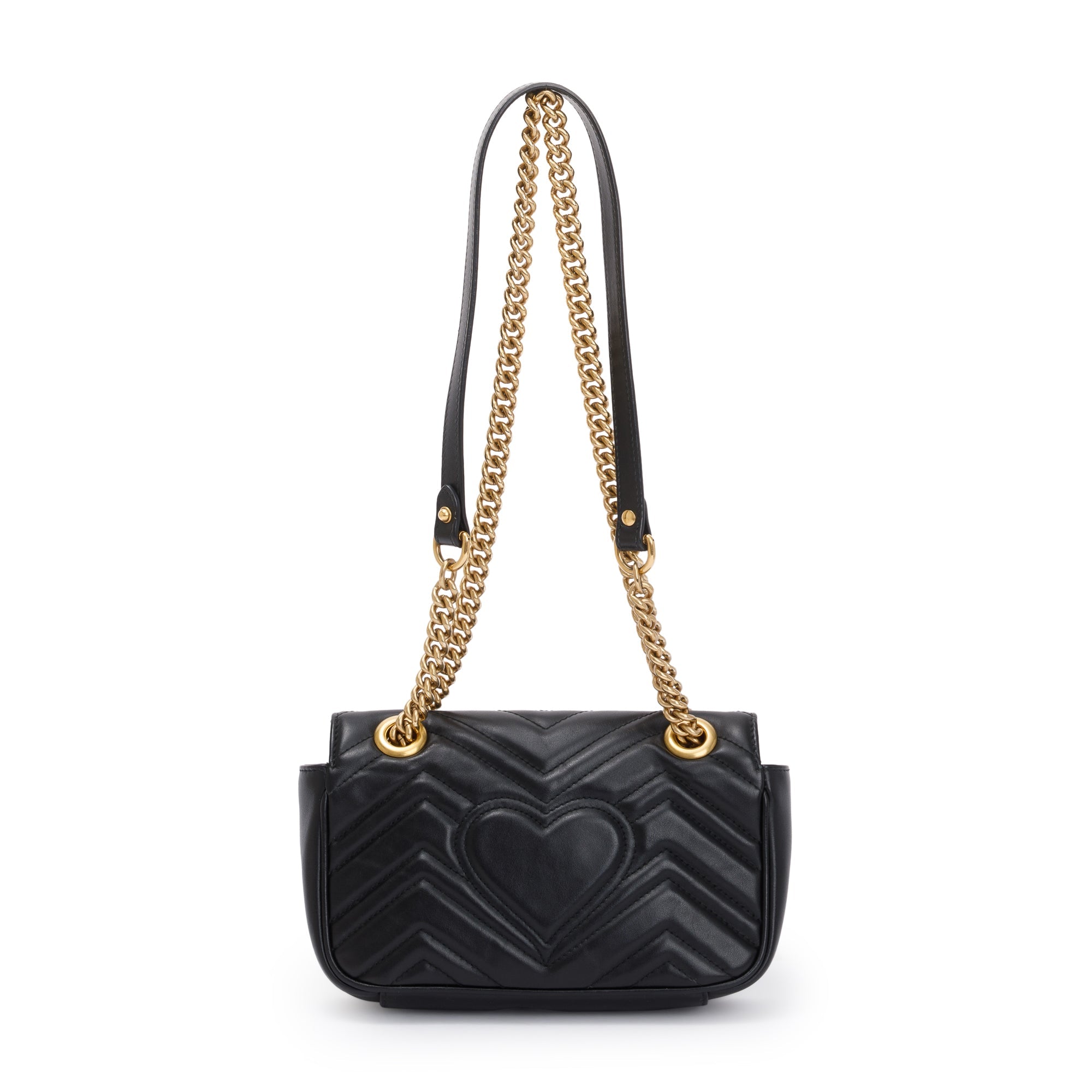 Gucci Black GG Marmont Matelasse Leather Mini Shoulder Bag