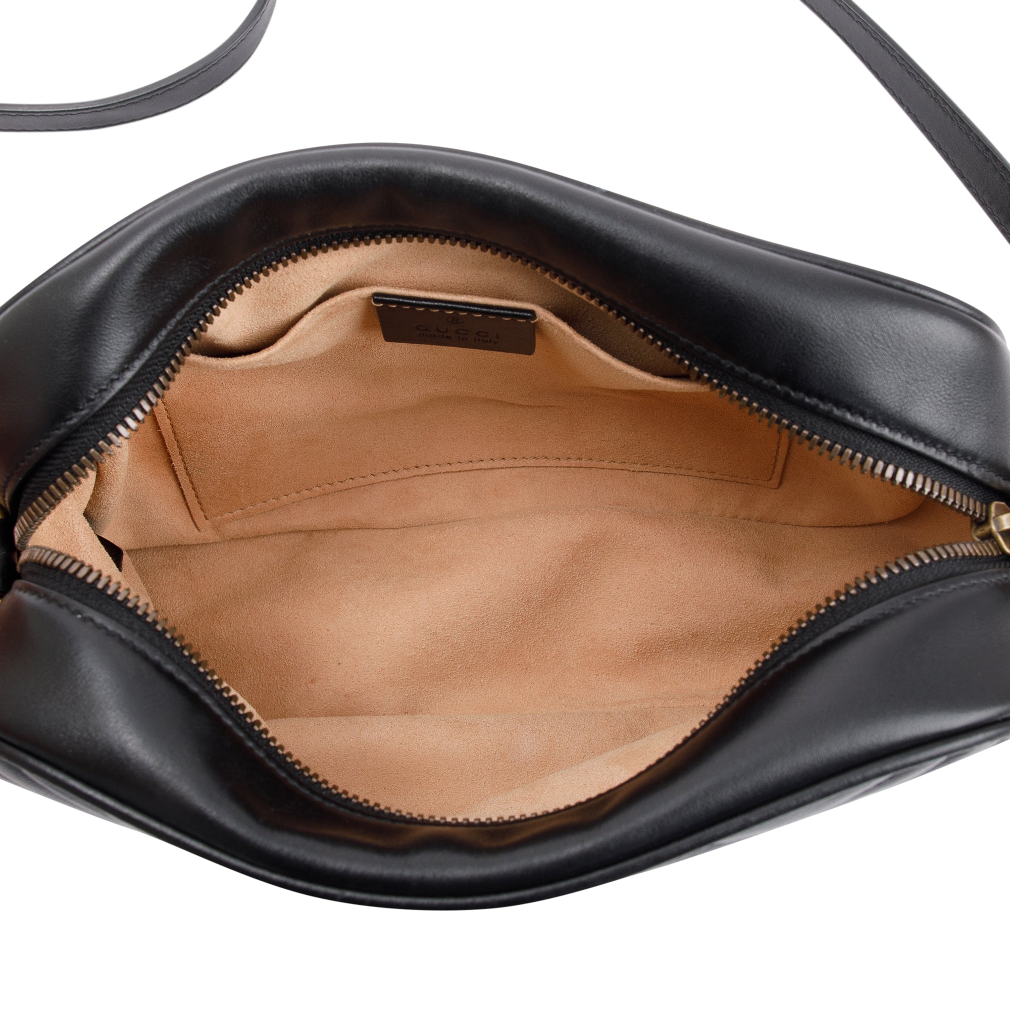 Gucci Black GG Marmont Matelasse Leather Small Shoulder Bag