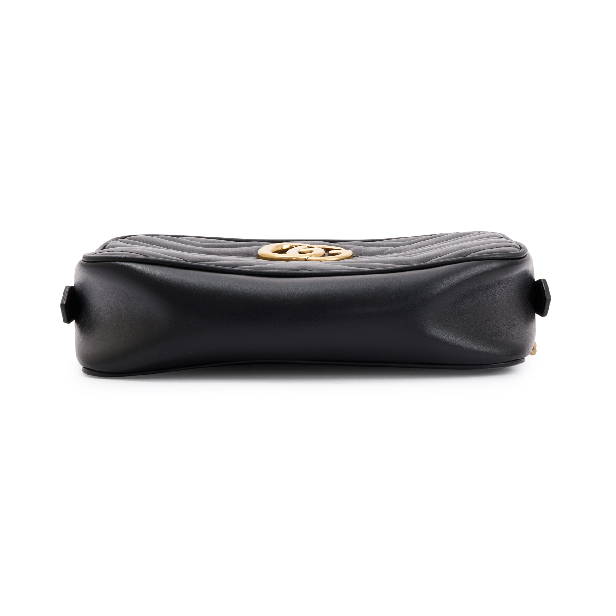 Gucci Black GG Marmont Matelasse Leather Small Shoulder Bag