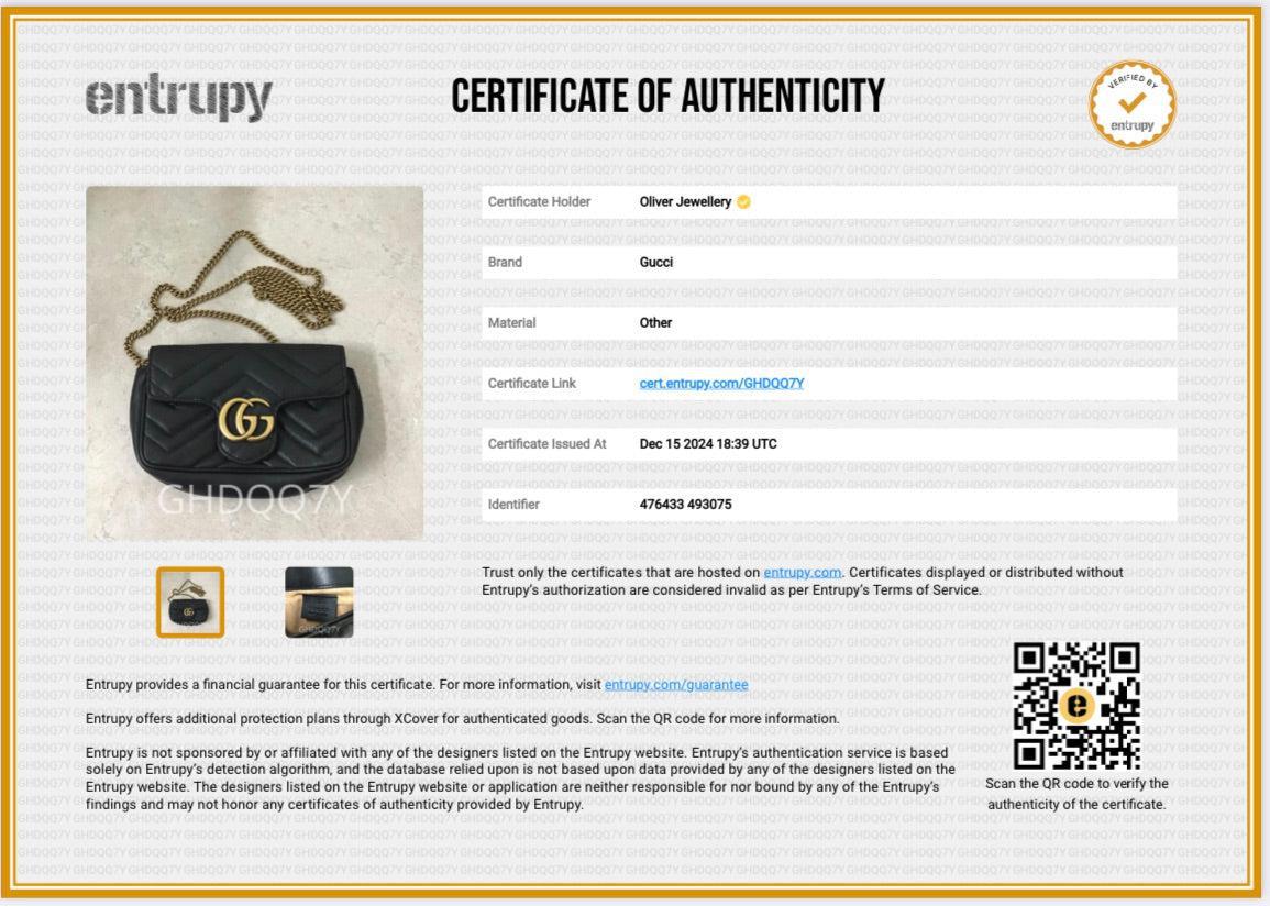 Gucci Black GG Marmont Matelasse Leather Super Mini Bag