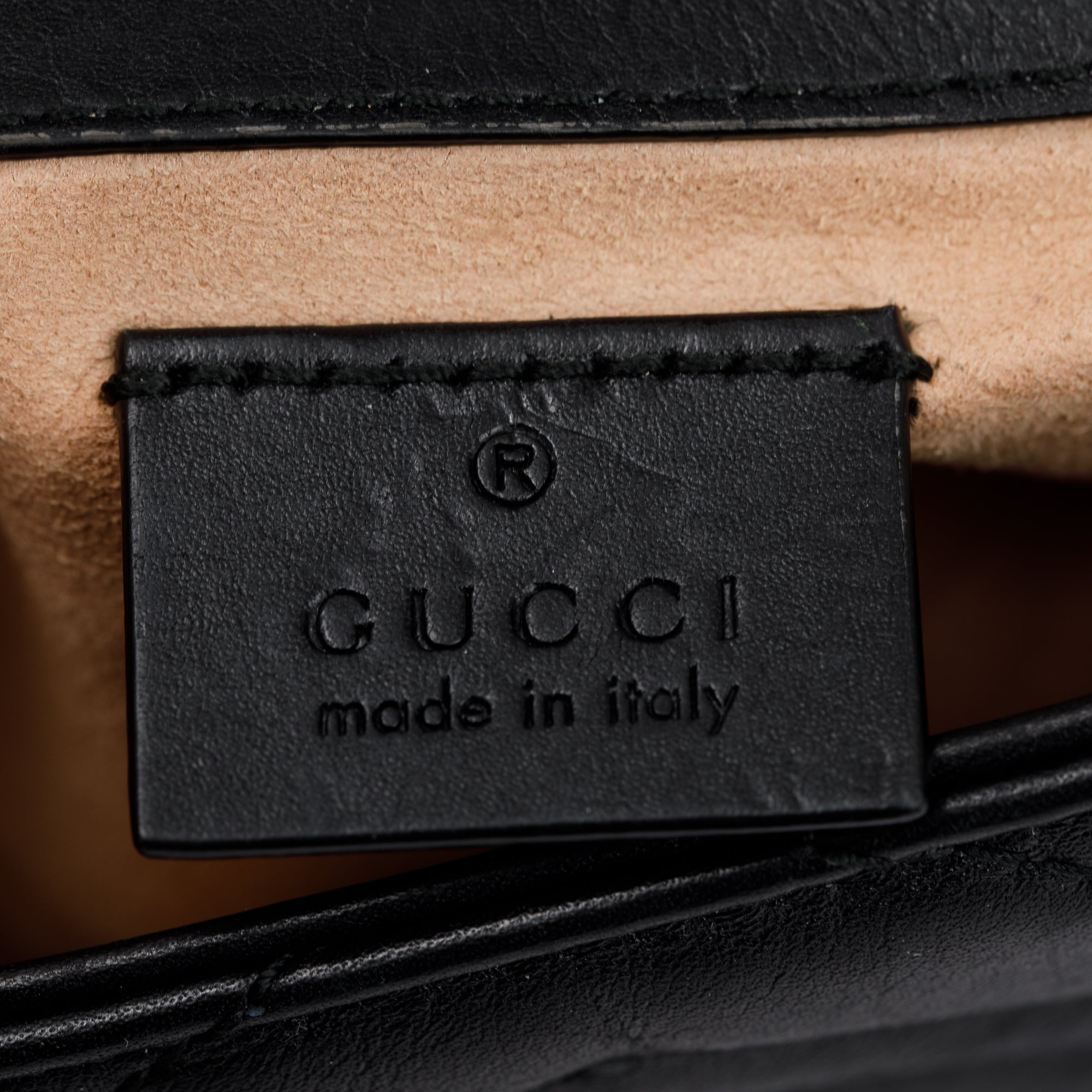 Gucci Black GG Marmont Matelasse Leather Super Mini Bag