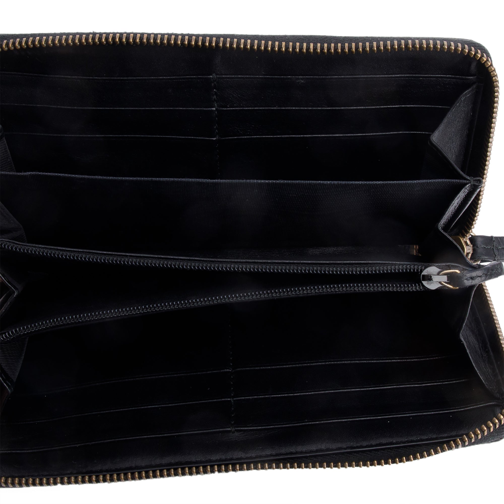 Gucci Black GG Marmont Matelasse Leather Zip Around Wallet