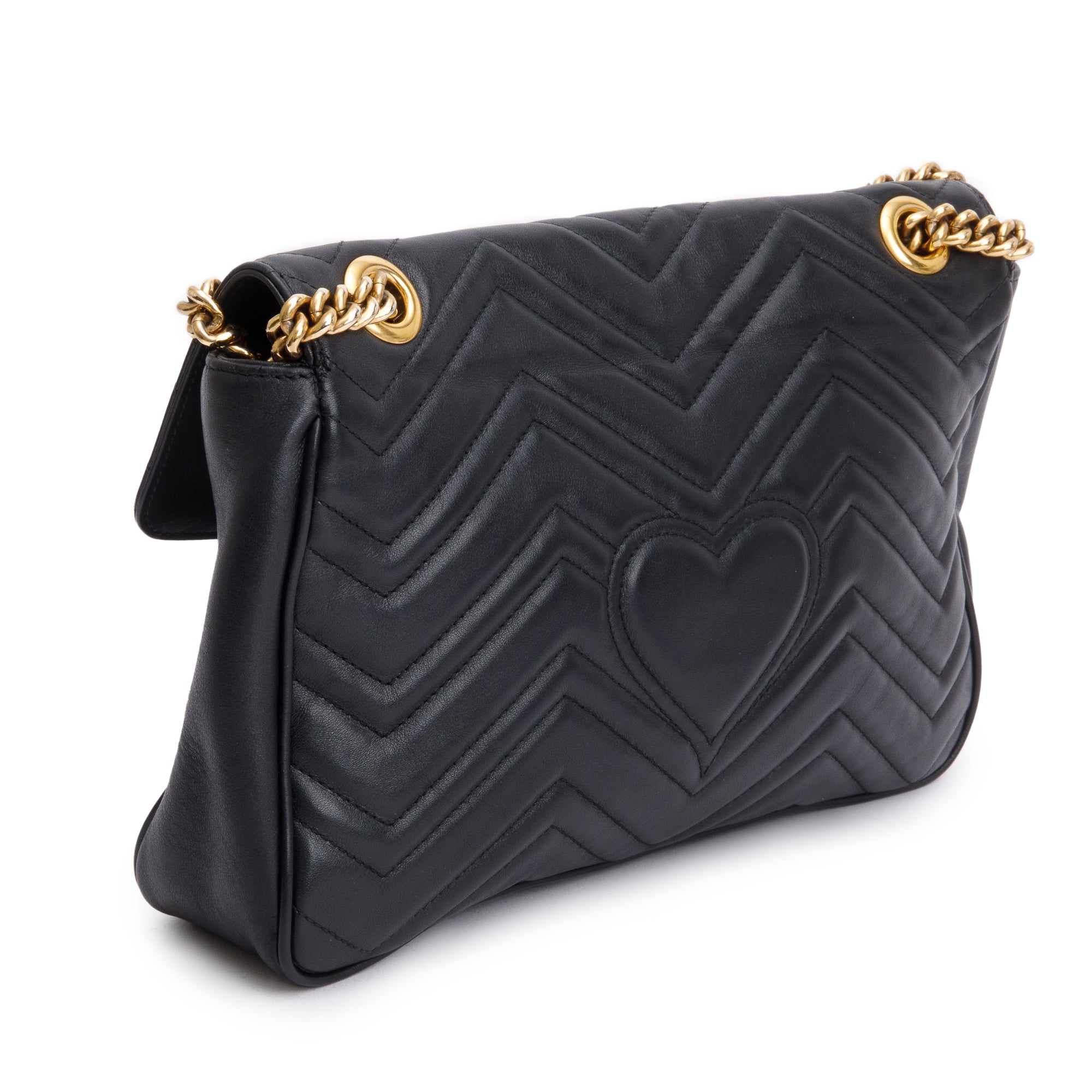 Gucci Black GG Marmont Matelasse Medium Shoulder Bag