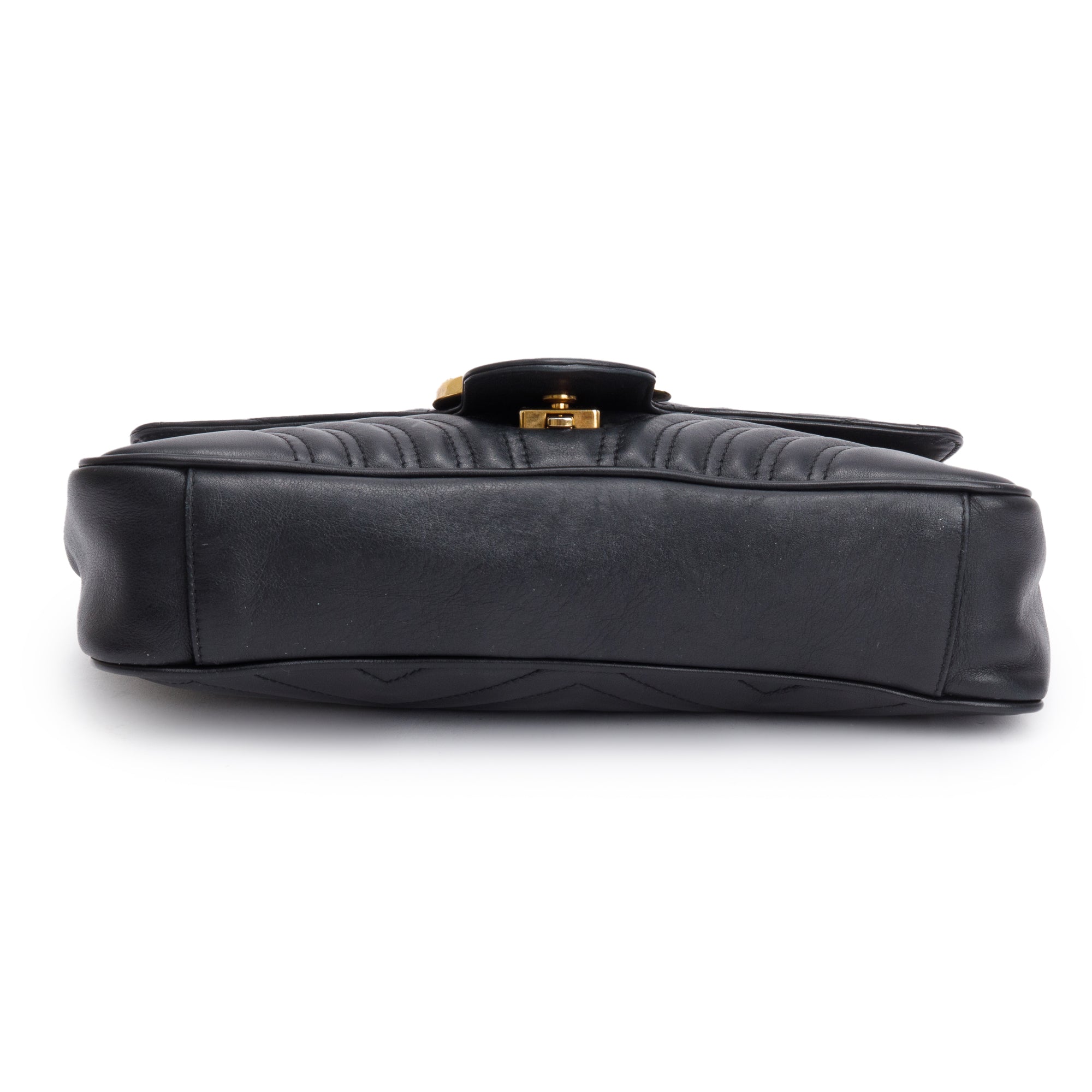 Gucci Black GG Marmont Matelasse Medium Shoulder Bag