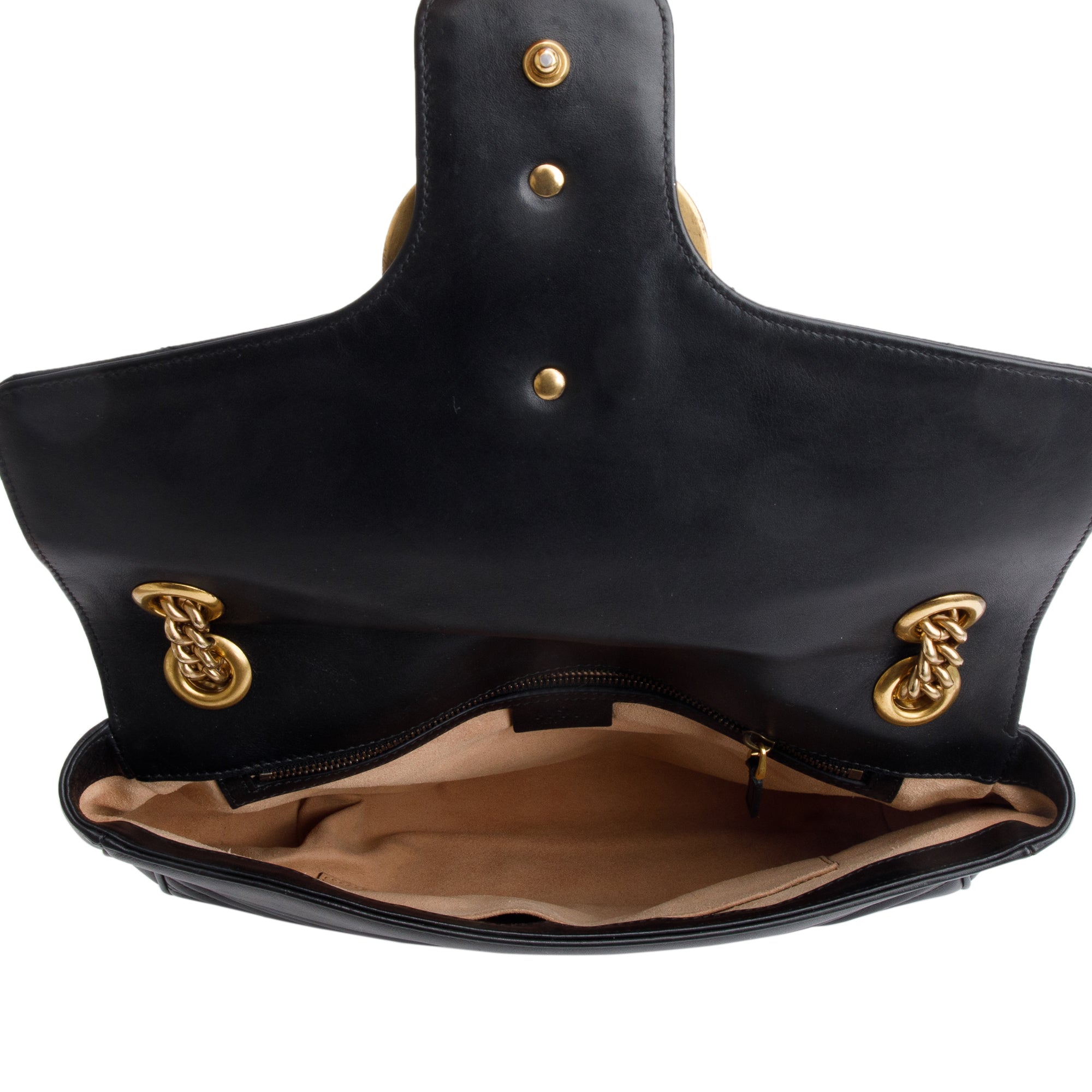 Gucci Black GG Marmont Matelasse Medium Shoulder Bag