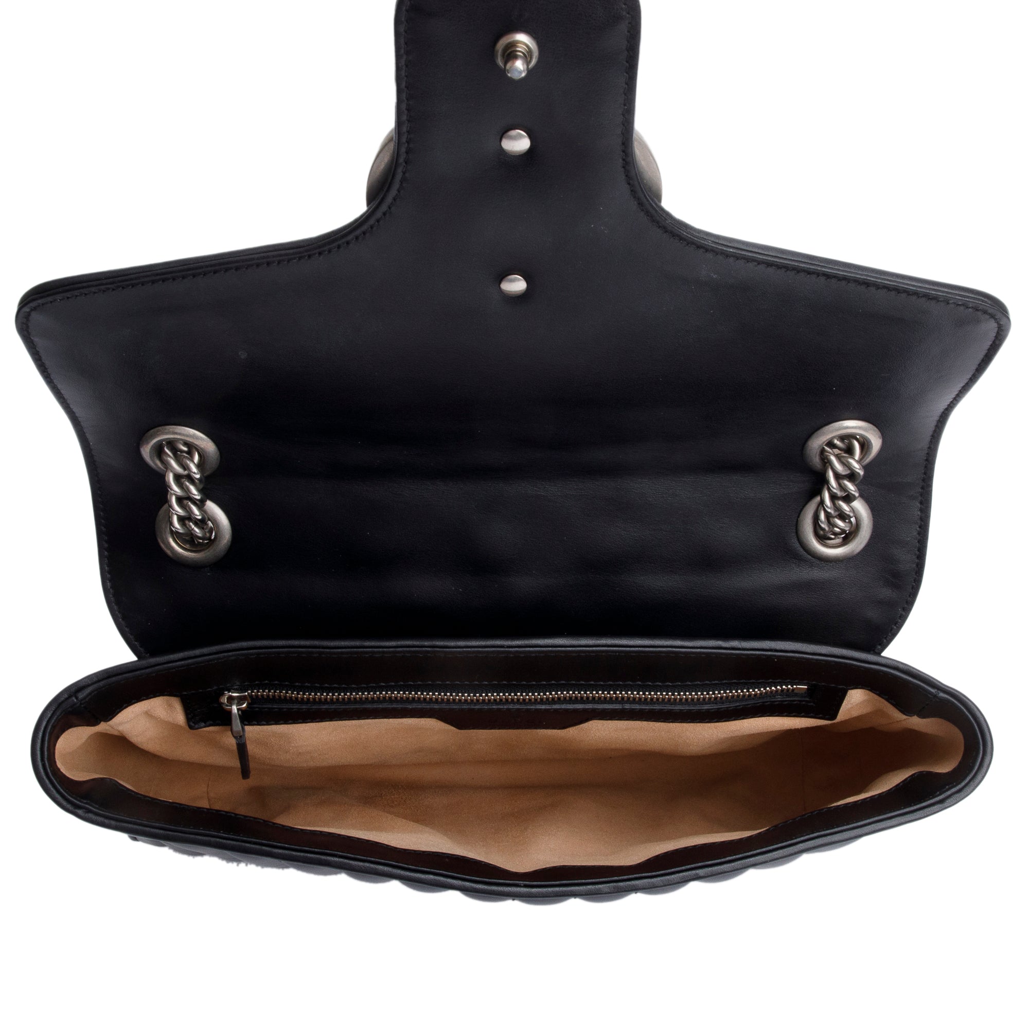 Gucci Black GG Marmont Matelasse Medium Shoulder Bag