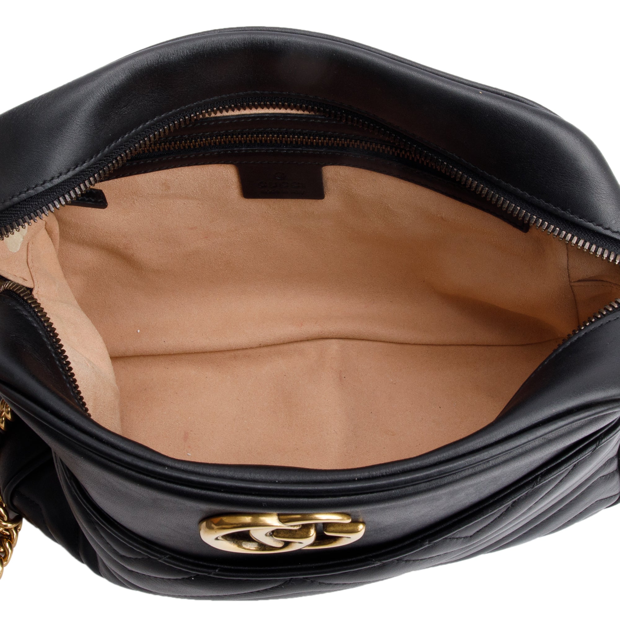 Gucci Black GG Marmont Matelasse Medium Shoulder Bag