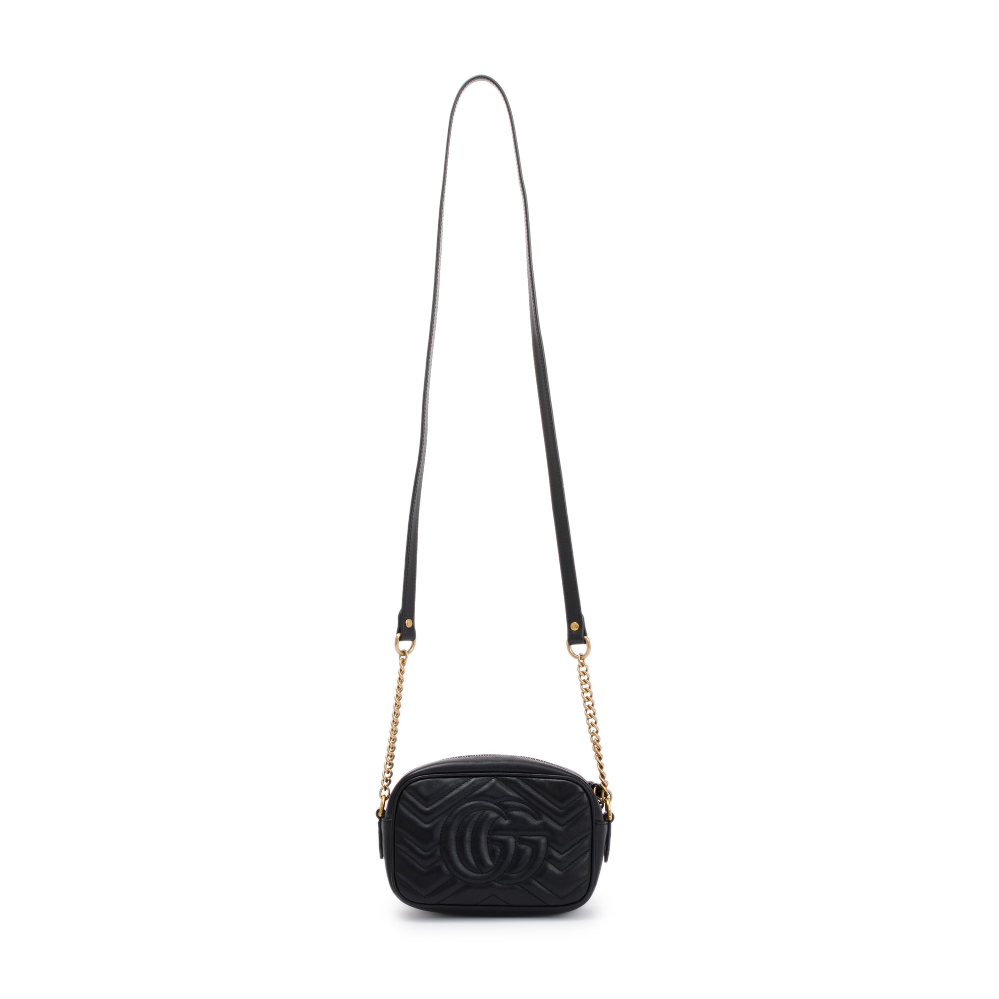 Gucci Black GG Marmont Matelasse Mini Shoulder Bag