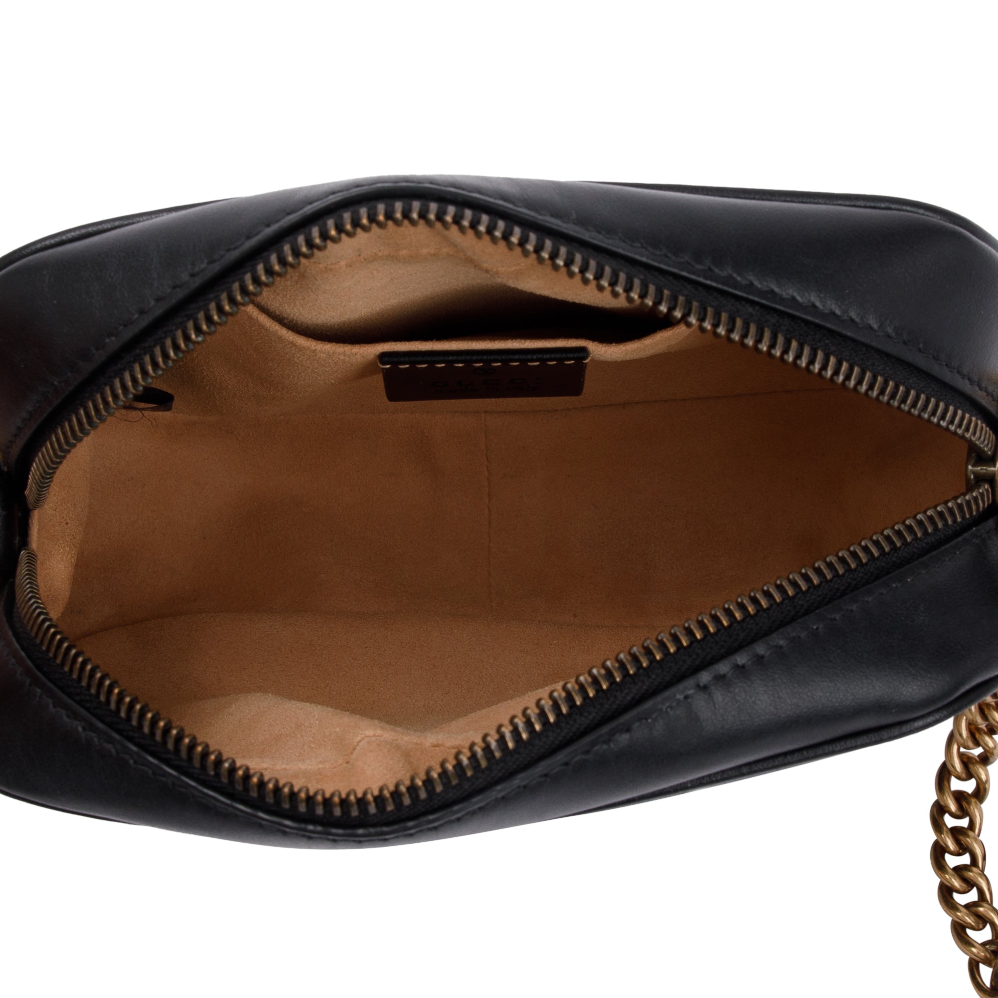 Gucci Black GG Marmont Matelasse Mini Shoulder Bag w/ Box