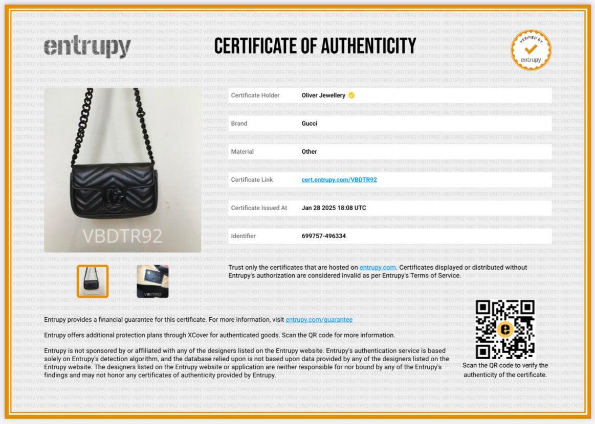 Gucci Black GG Marmont Matelasse Monochrome Belt Bag w/ Box