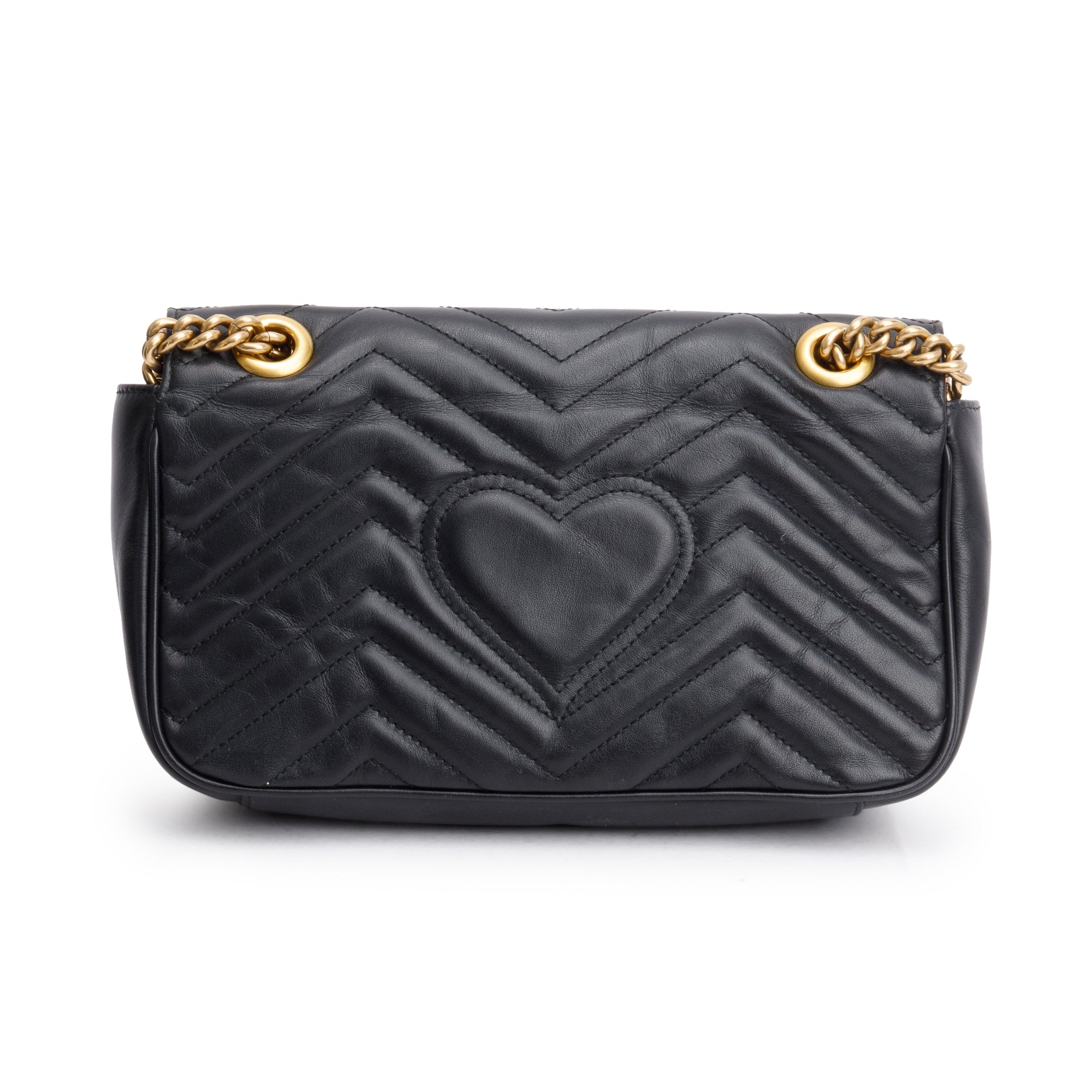 Gucci Black GG Marmont Matelasse Small Shoulder Bag