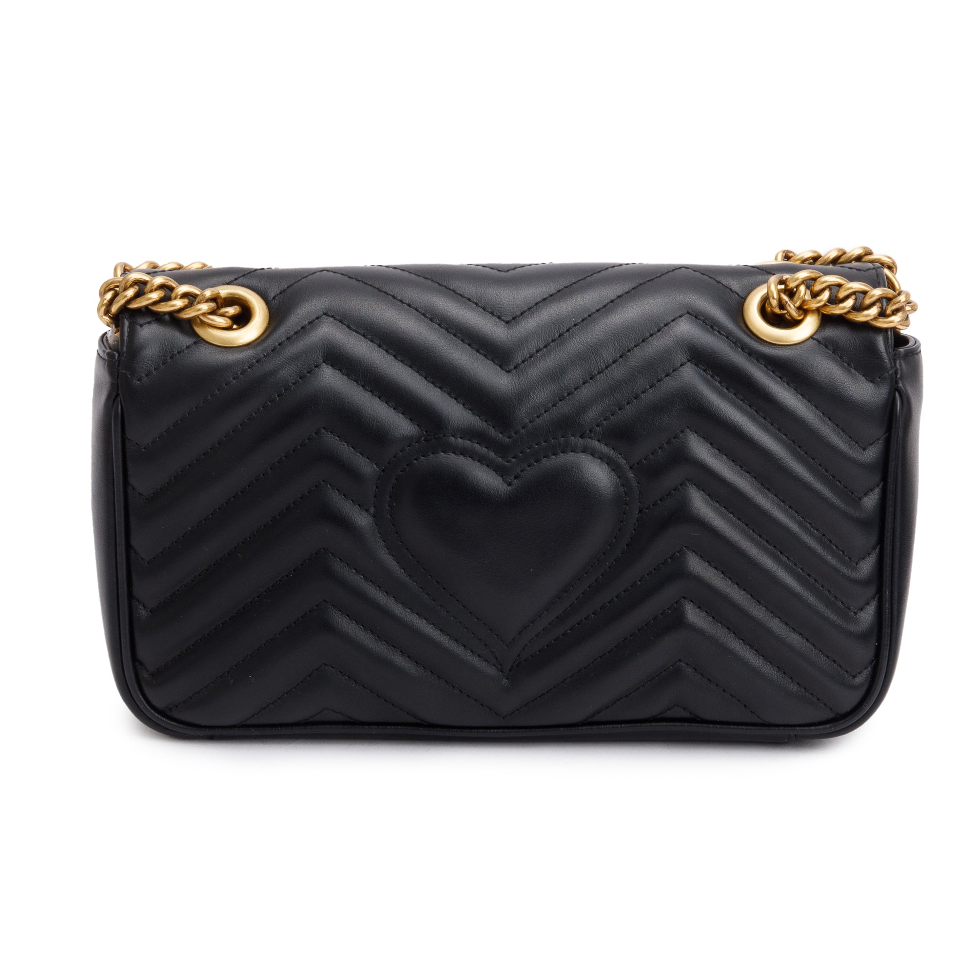 Gucci Black GG Marmont Matelasse Small Shoulder Bag