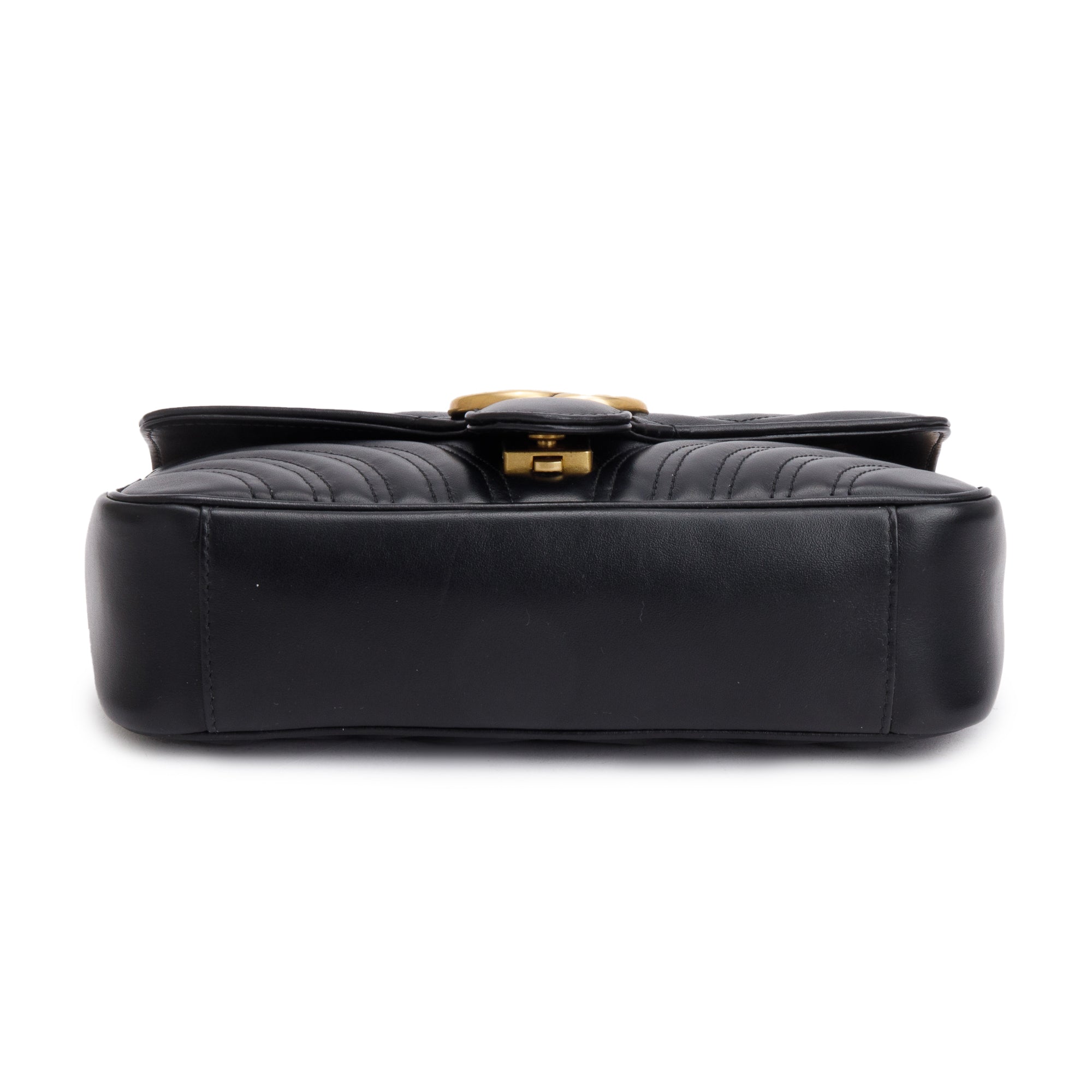 Gucci Black GG Marmont Matelasse Small Shoulder Bag