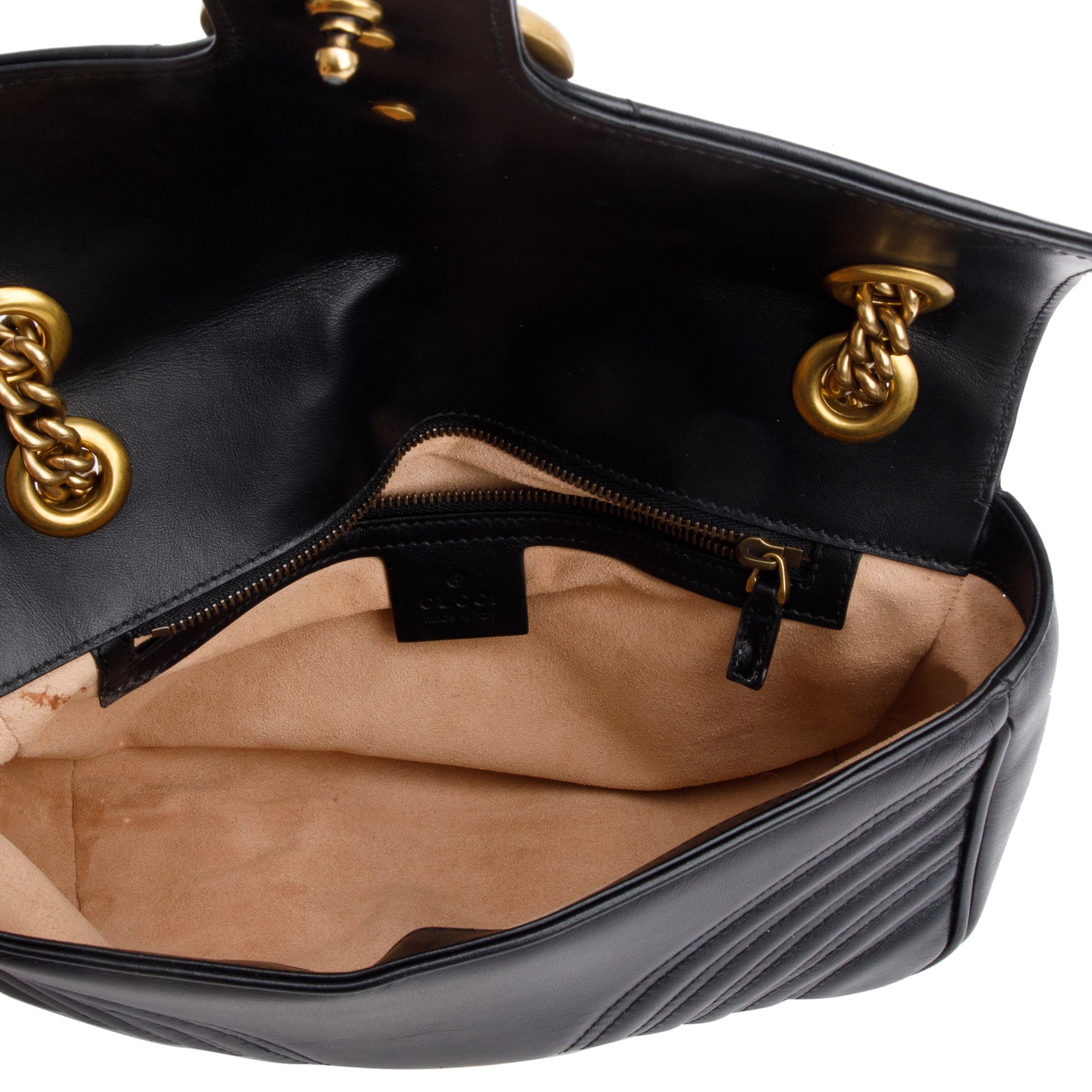 Gucci Black GG Marmont Matelasse Small Shoulder Bag