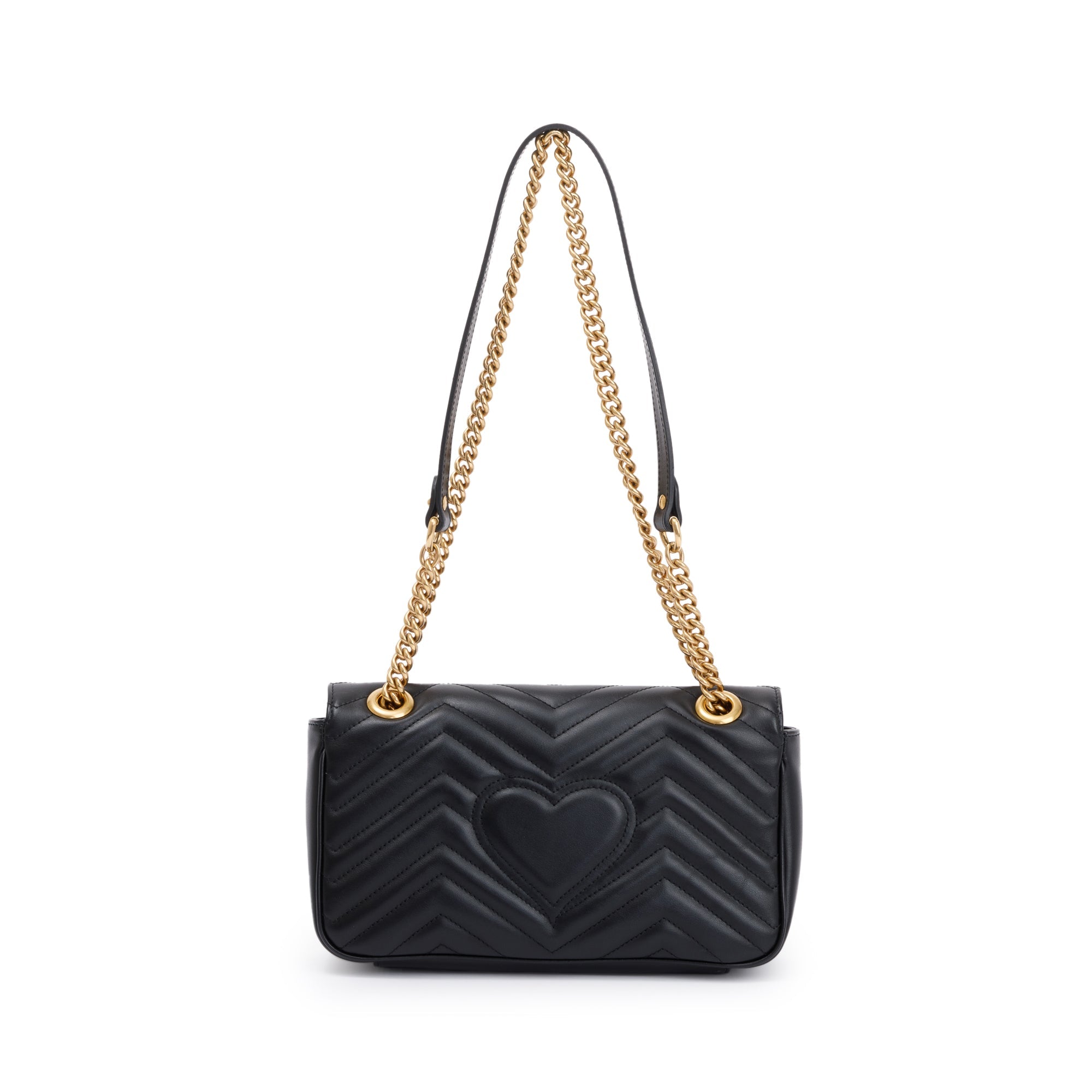 Gucci Black GG Marmont Matelasse Small Shoulder Bag w/ Box