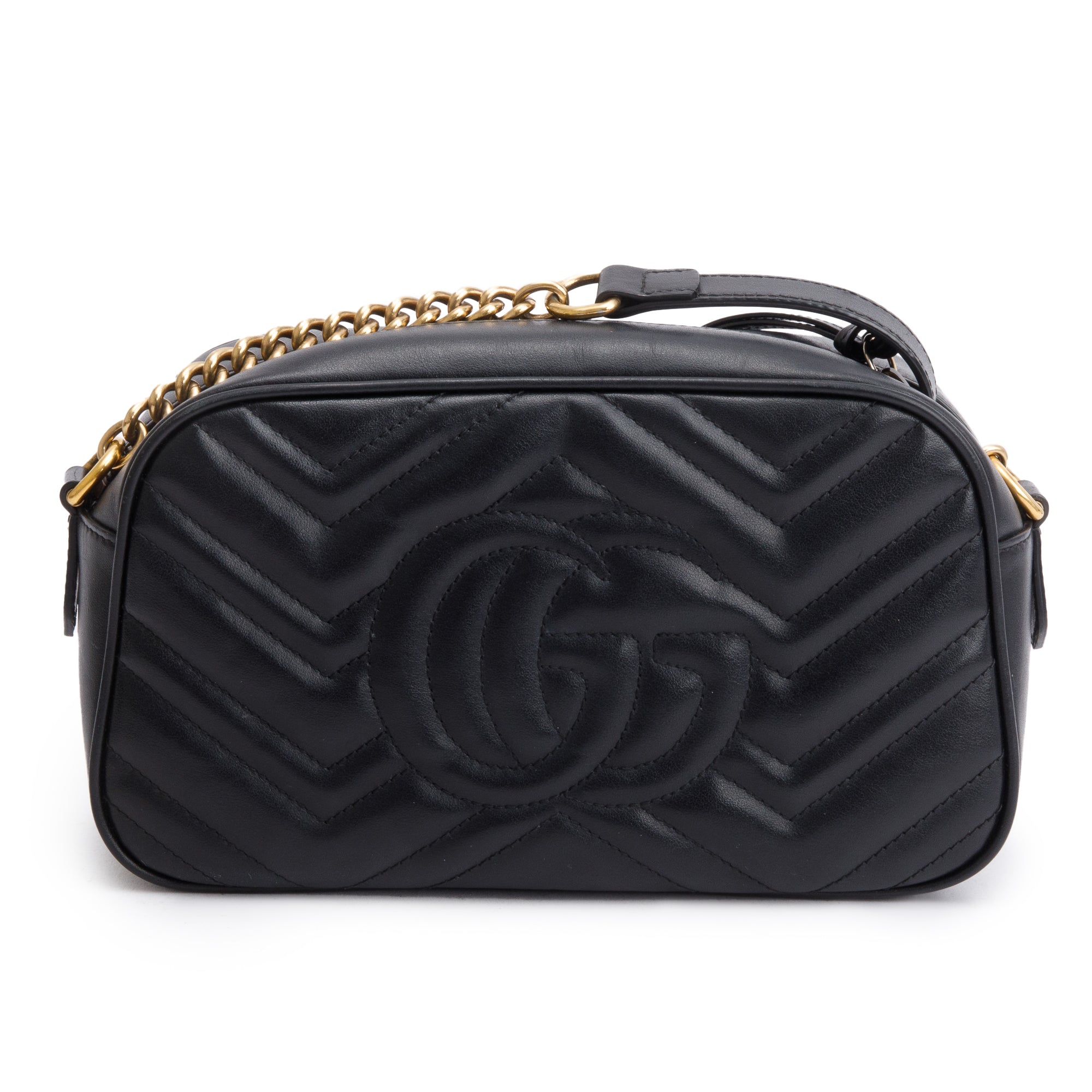 Gucci Black GG Marmont Matelasse Small Shoulder Bag w/ Box