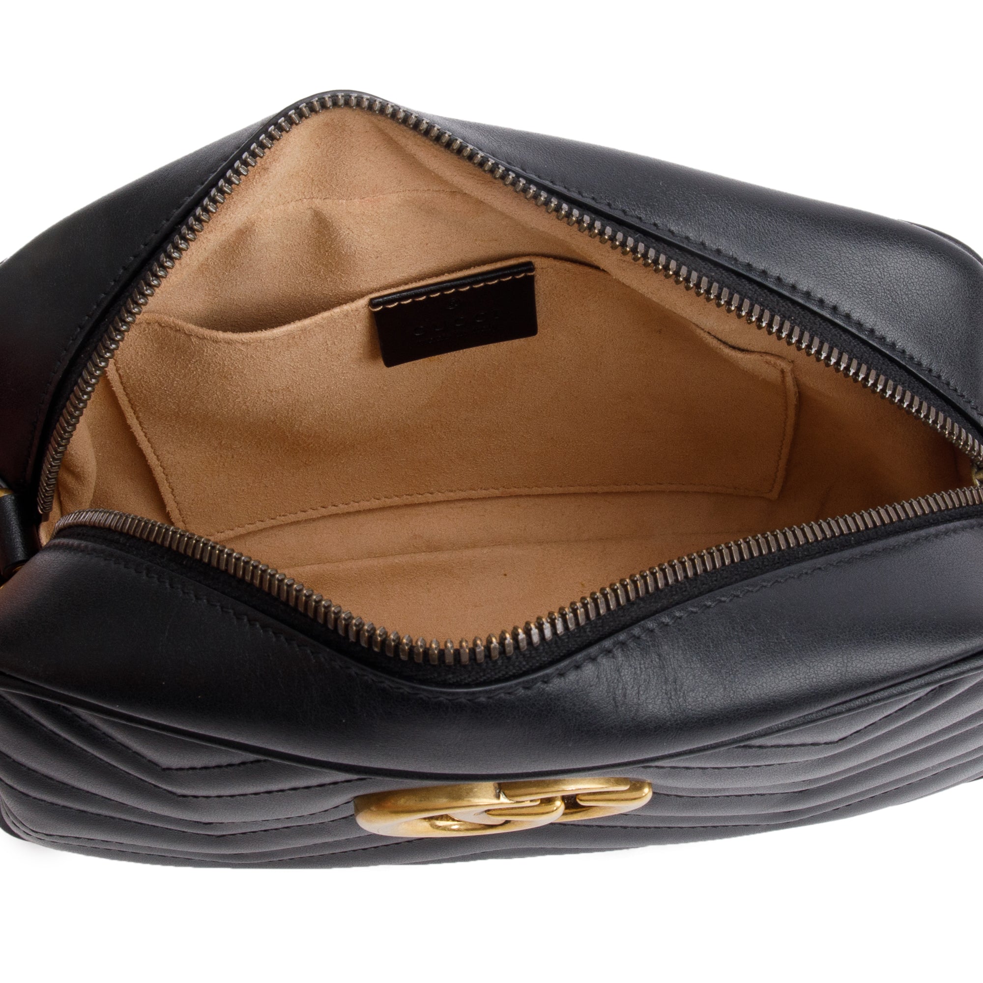 Gucci Black GG Marmont Matelasse Small Shoulder Bag w/ Box