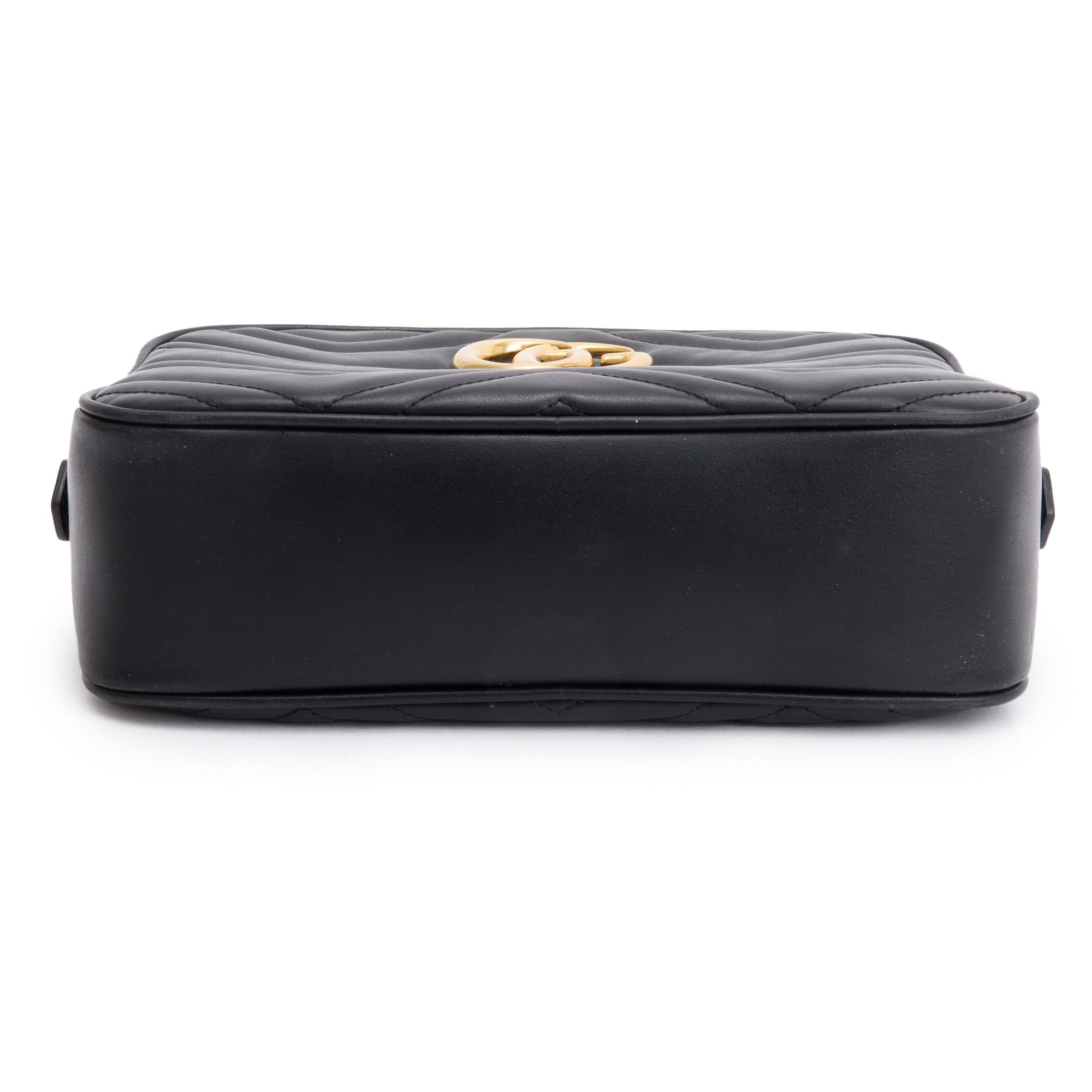 Gucci Black GG Marmont Matelasse Small Shoulder Bag w/ Box