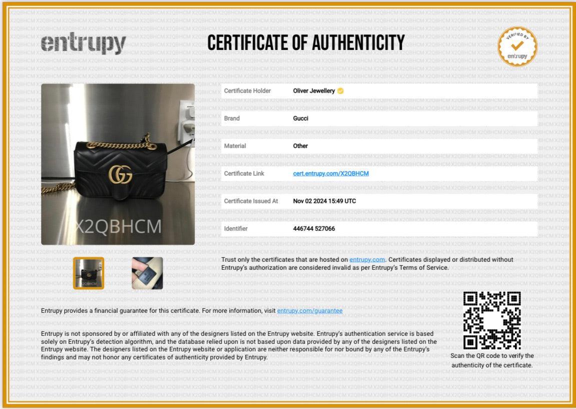 Gucci Black GG Marmont Mini Shoulder Bag w/ Box