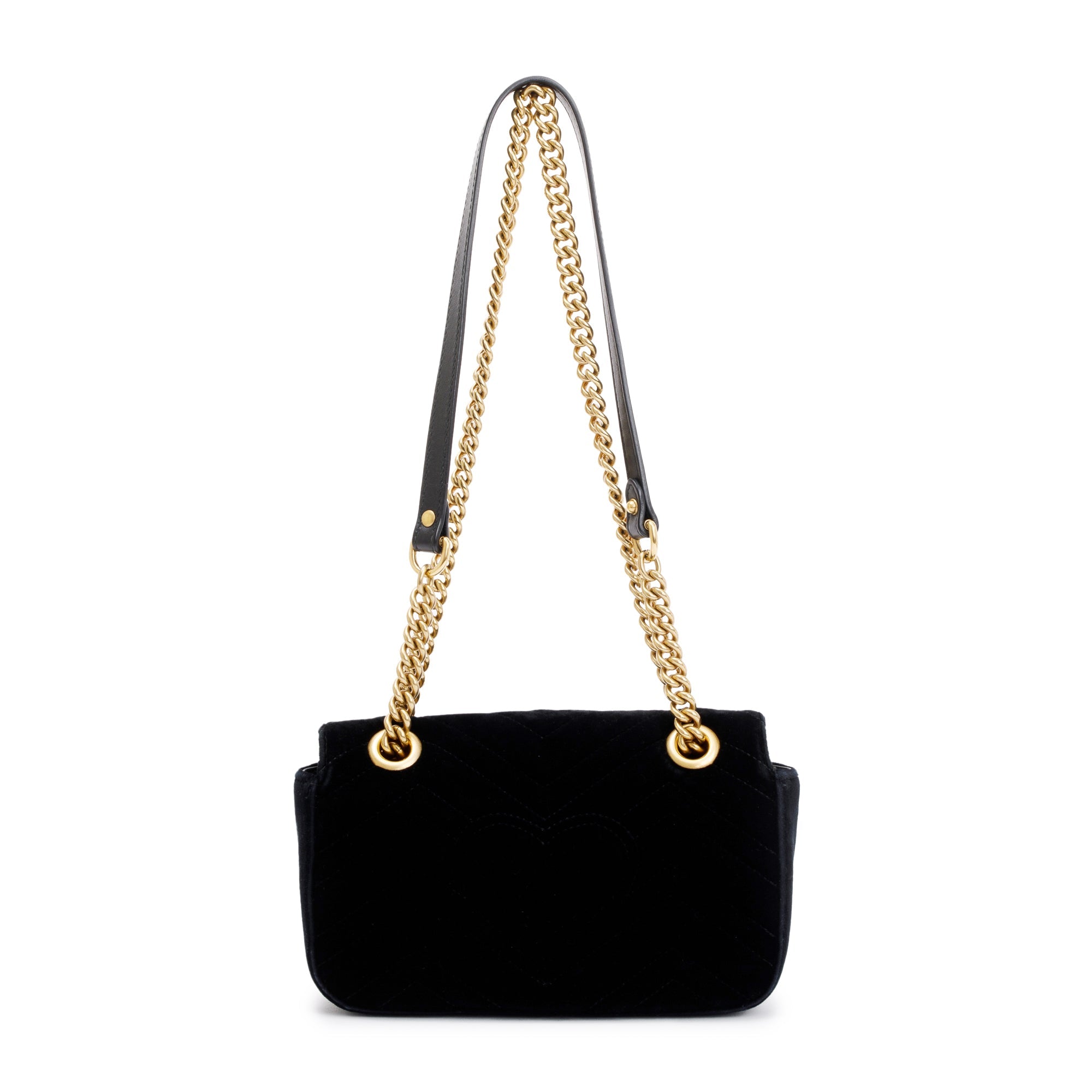 Gucci Black GG Marmont Velvet Mini Bag