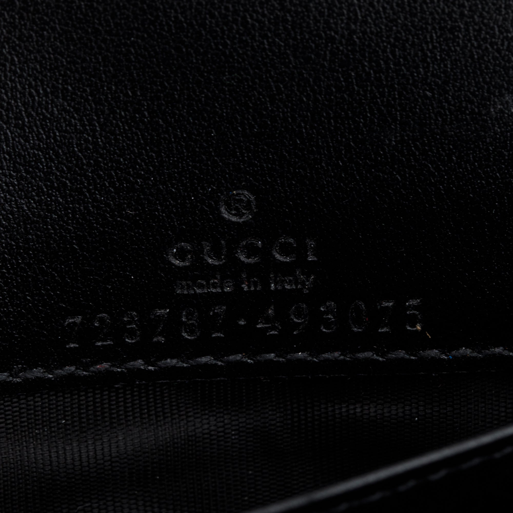 Gucci Black GG Matelasse Leather Chain Wallet w/ Box & Receipt