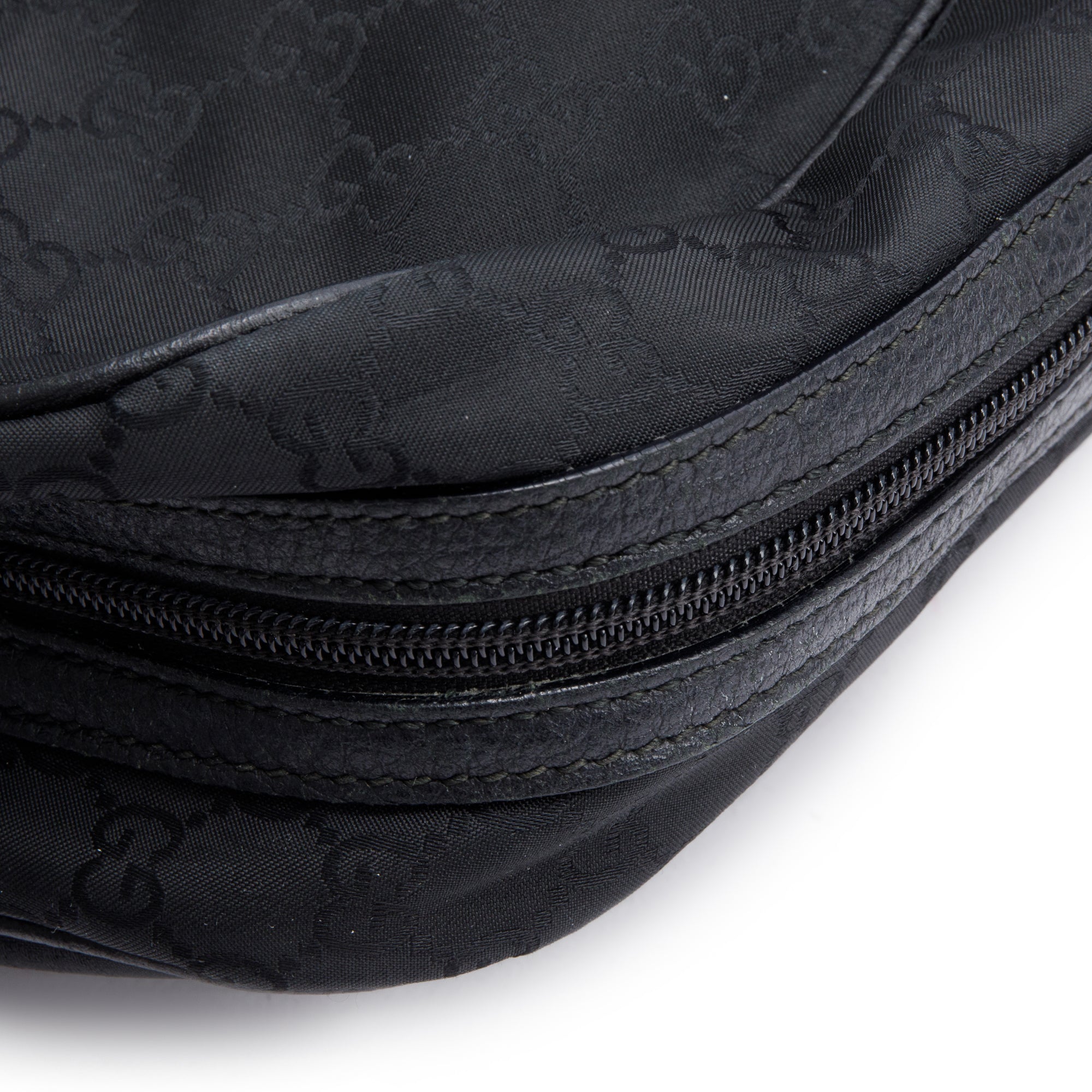 Gucci Black GG Nylon Large Princy Boston Bag