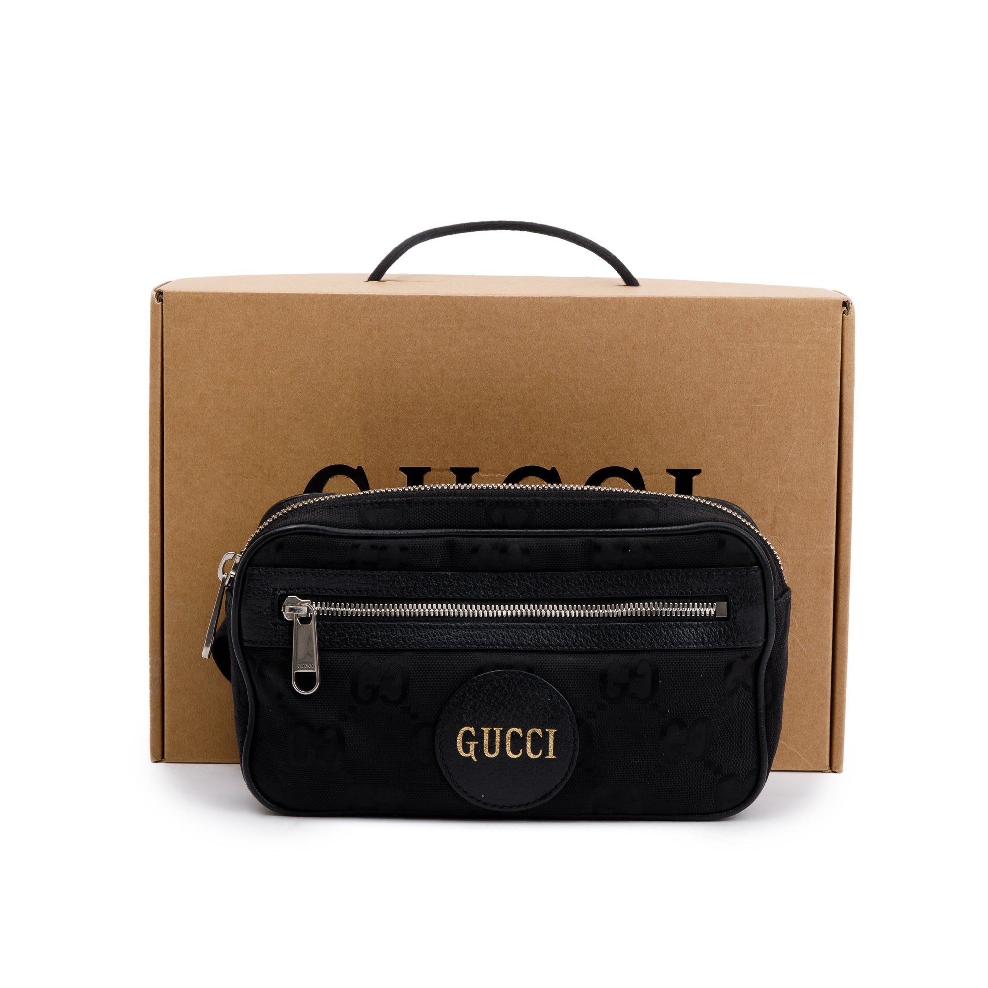Gucci Black GG Nylon Off The Grid Belt Bag w/ Box