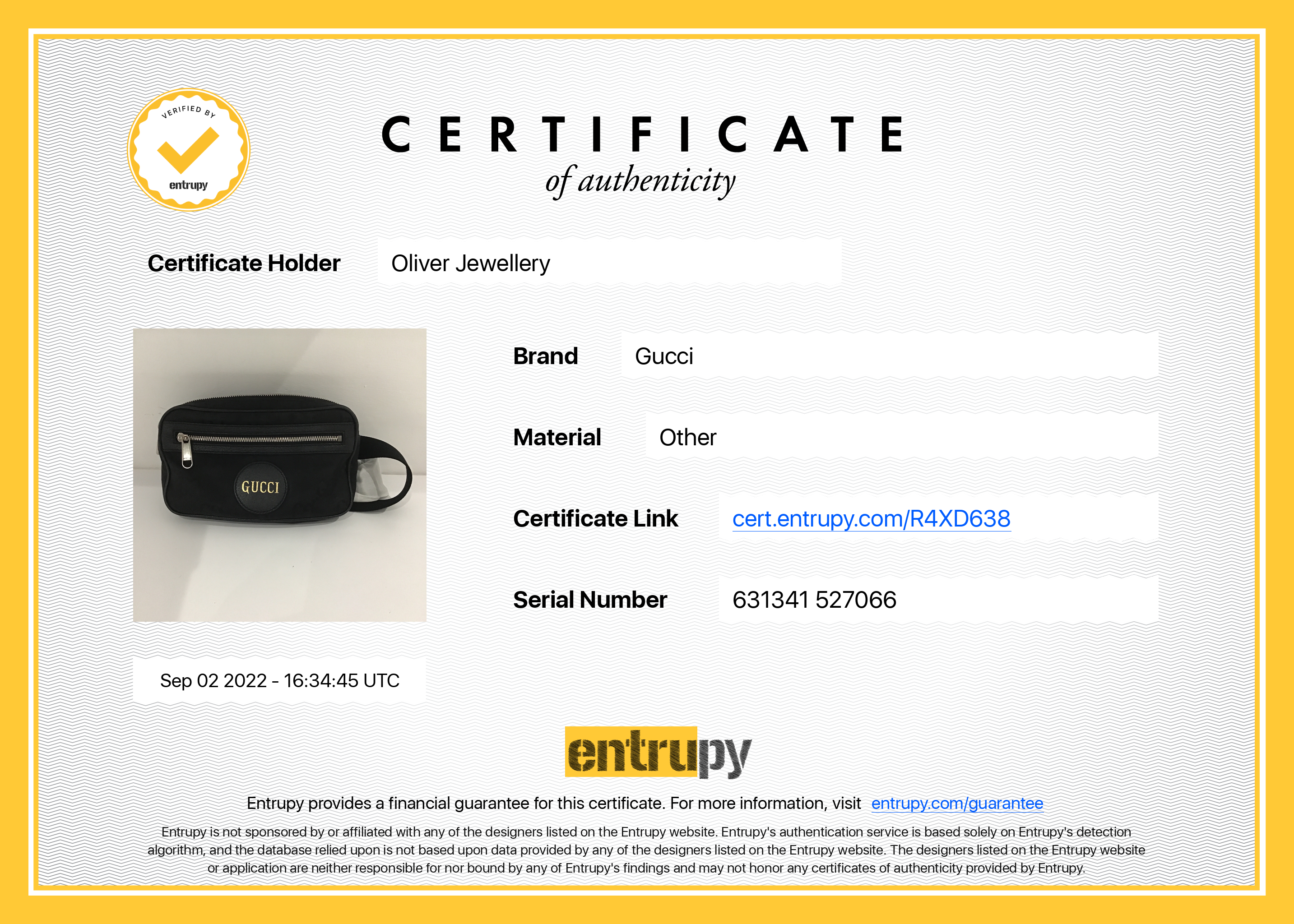 Gucci Black GG Nylon Off The Grid Belt Bag w/ Box