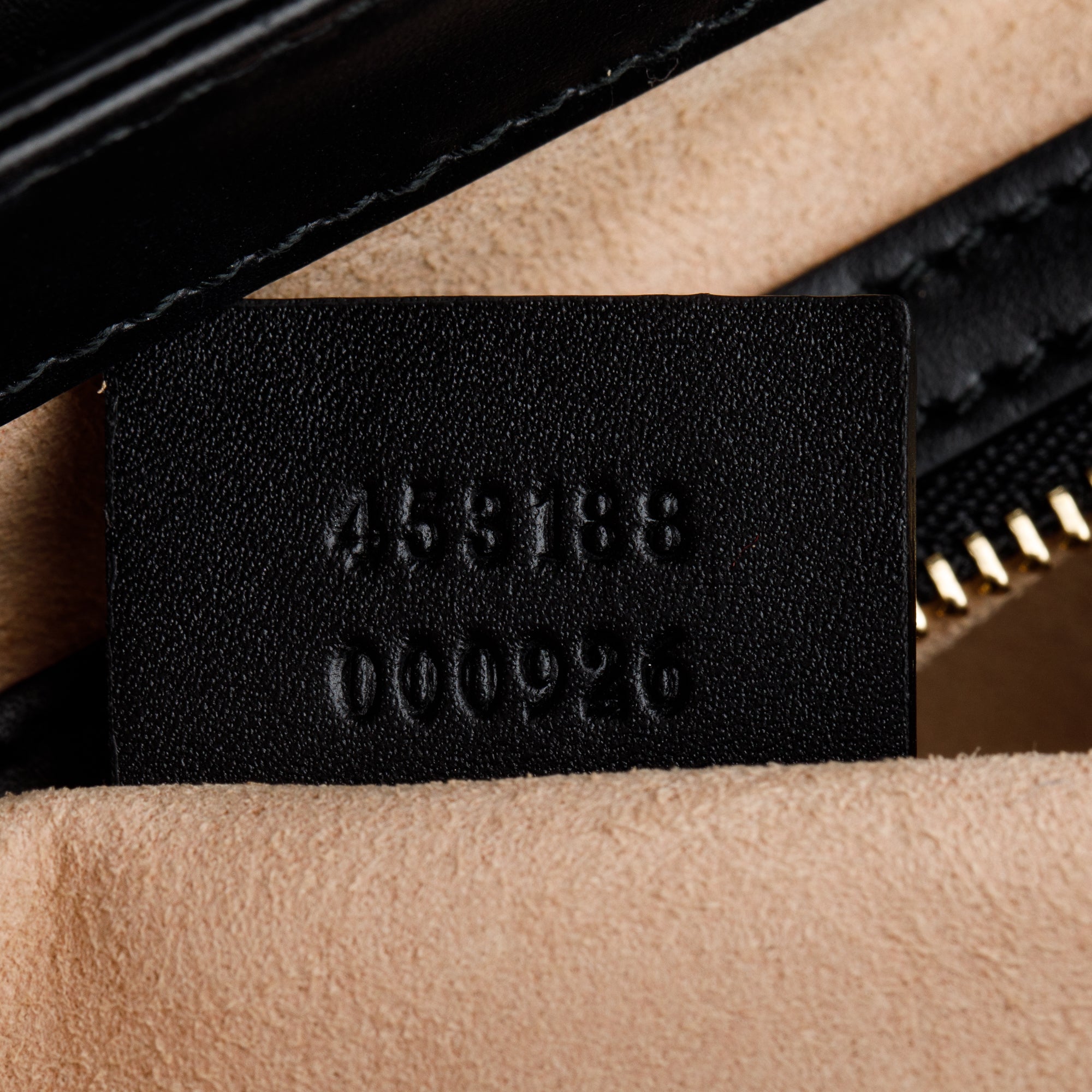 Gucci Black GG Signature Leather Small Padlock Top Bag w/ Strap