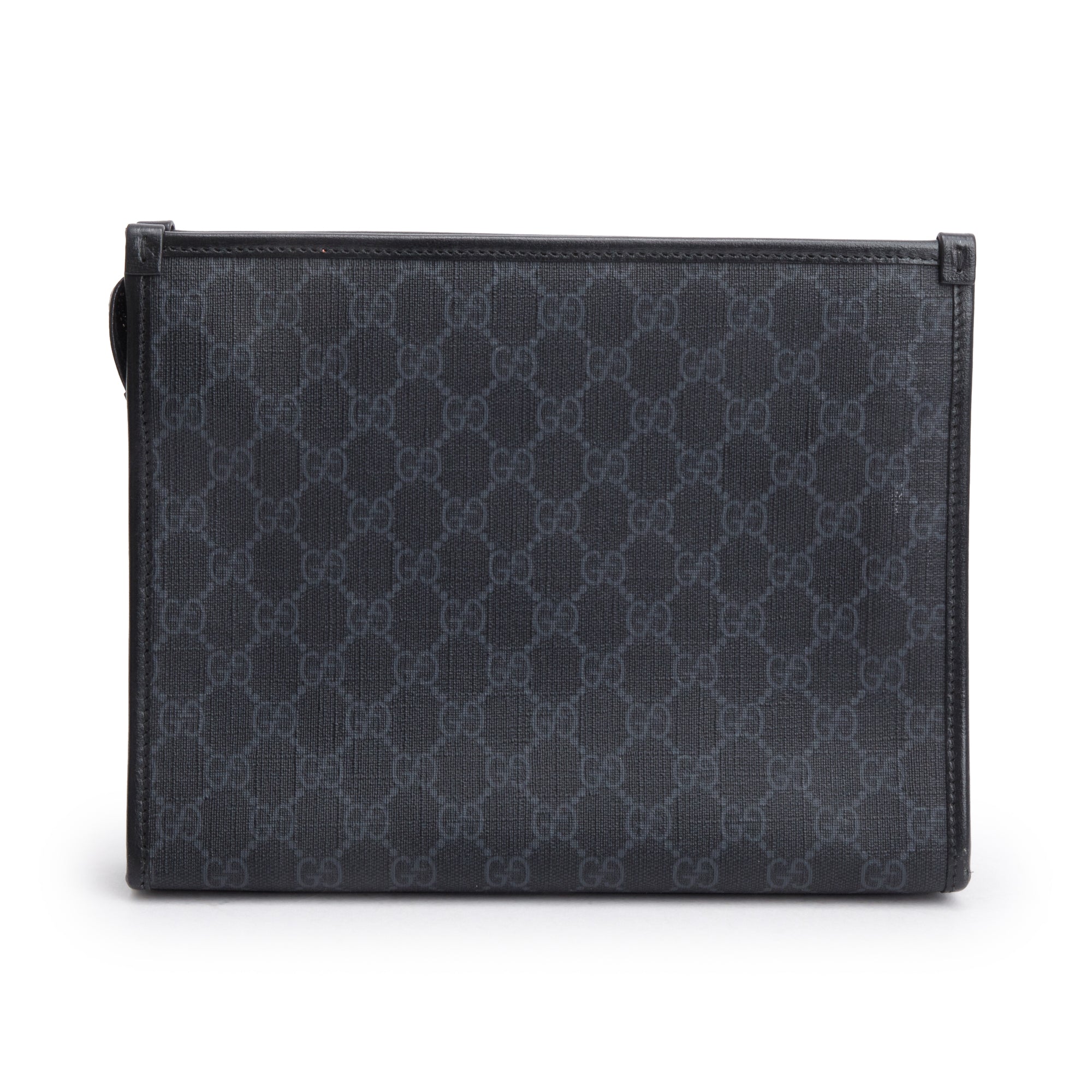 Gucci Black GG Supreme Beauty Case with Interlocking G