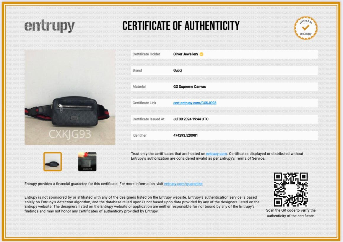 Gucci Black GG Supreme Belt Bag