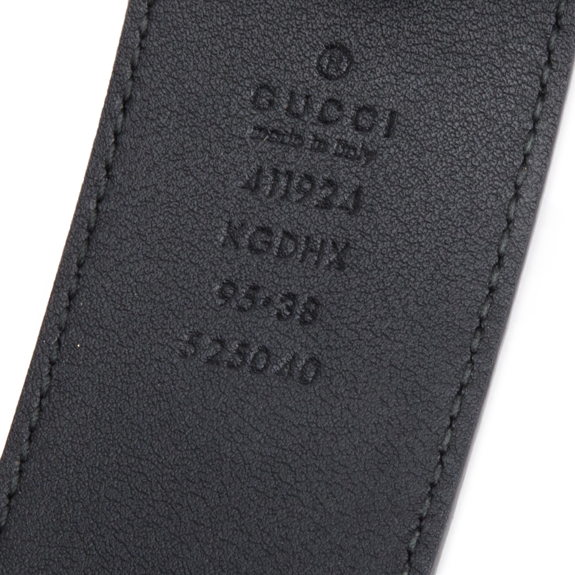 Gucci Black GG Supreme Canvas Belt With G Buckle 95 38
