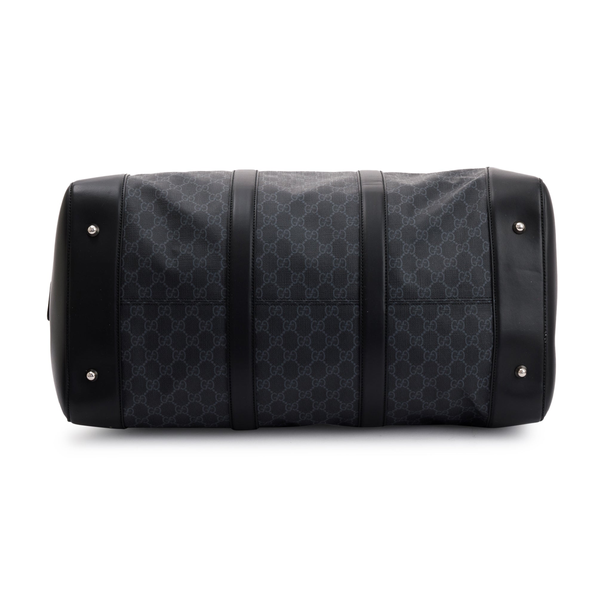 Gucci Black GG Supreme Canvas Carry-On Duffle Bag