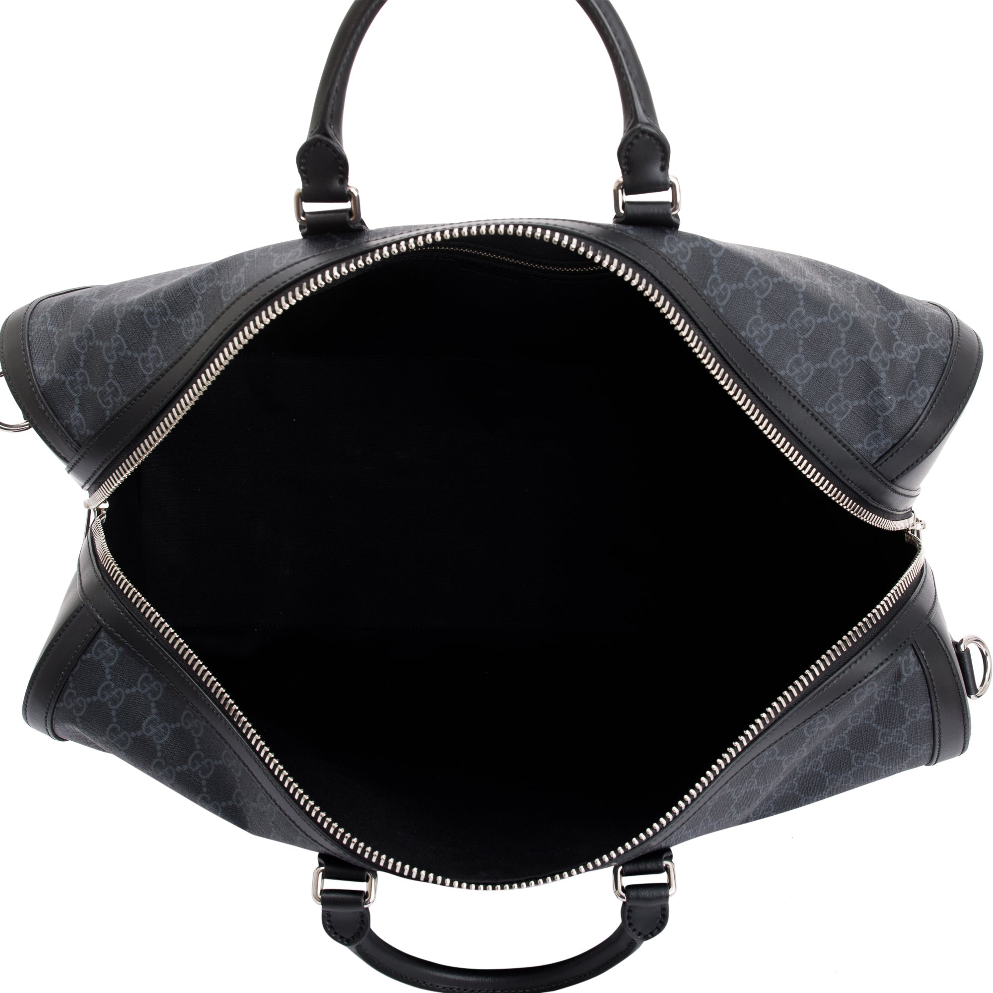 Gucci Black GG Supreme Canvas Cary-On Duffle Bag w/ Box