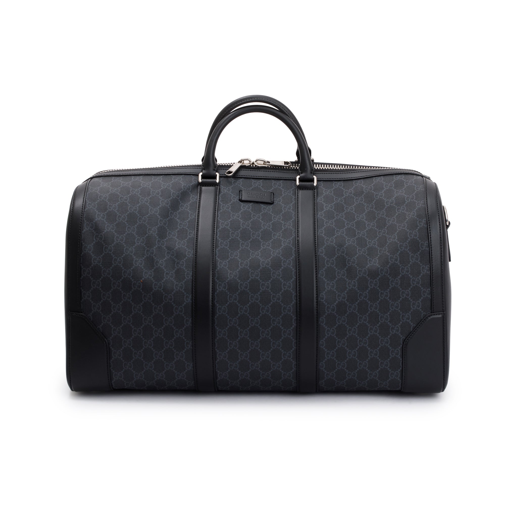 Gucci Black GG Supreme Canvas Cary-On Duffle Bag w/ Box