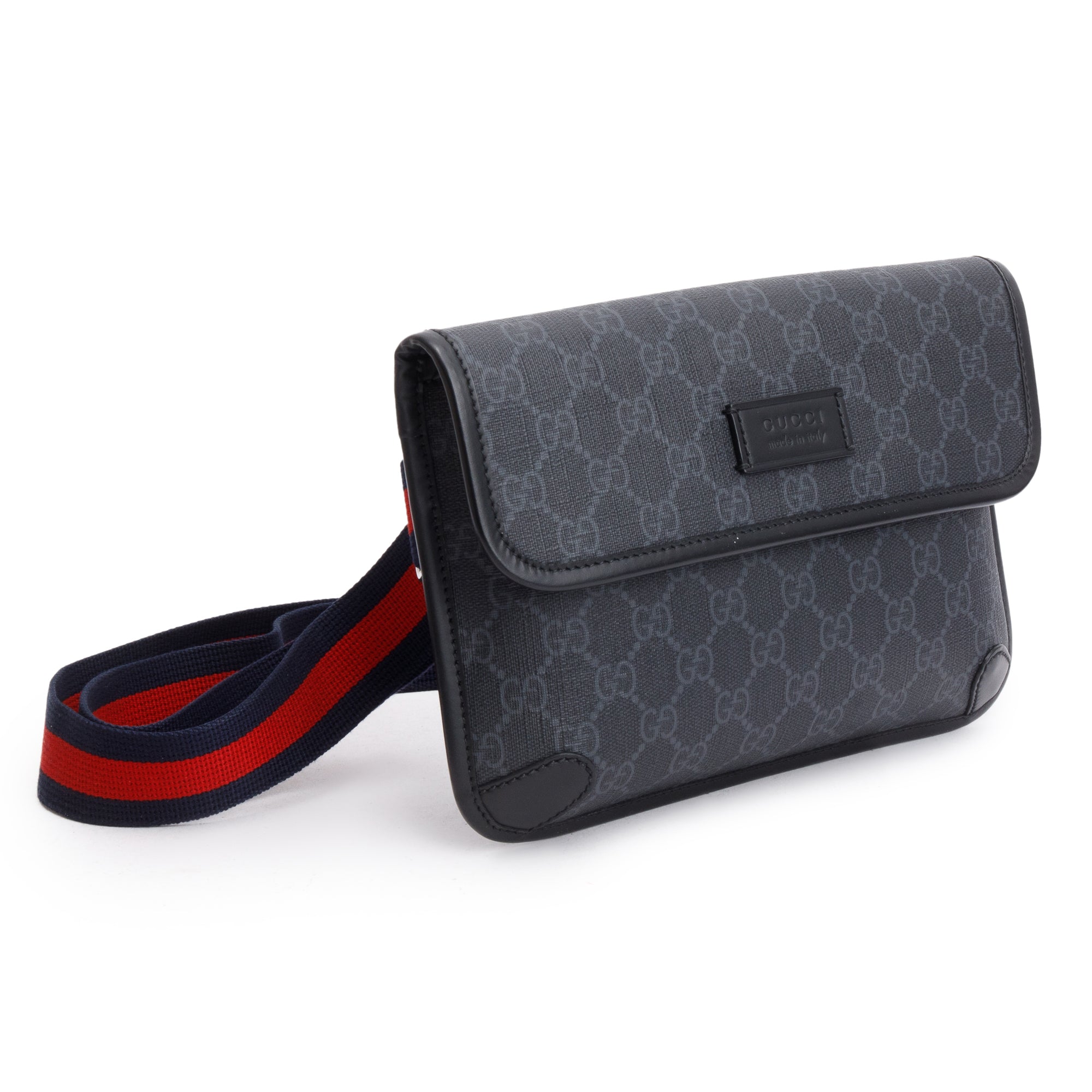 Gucci Black GG Supreme GG Belt Bag w/ Box