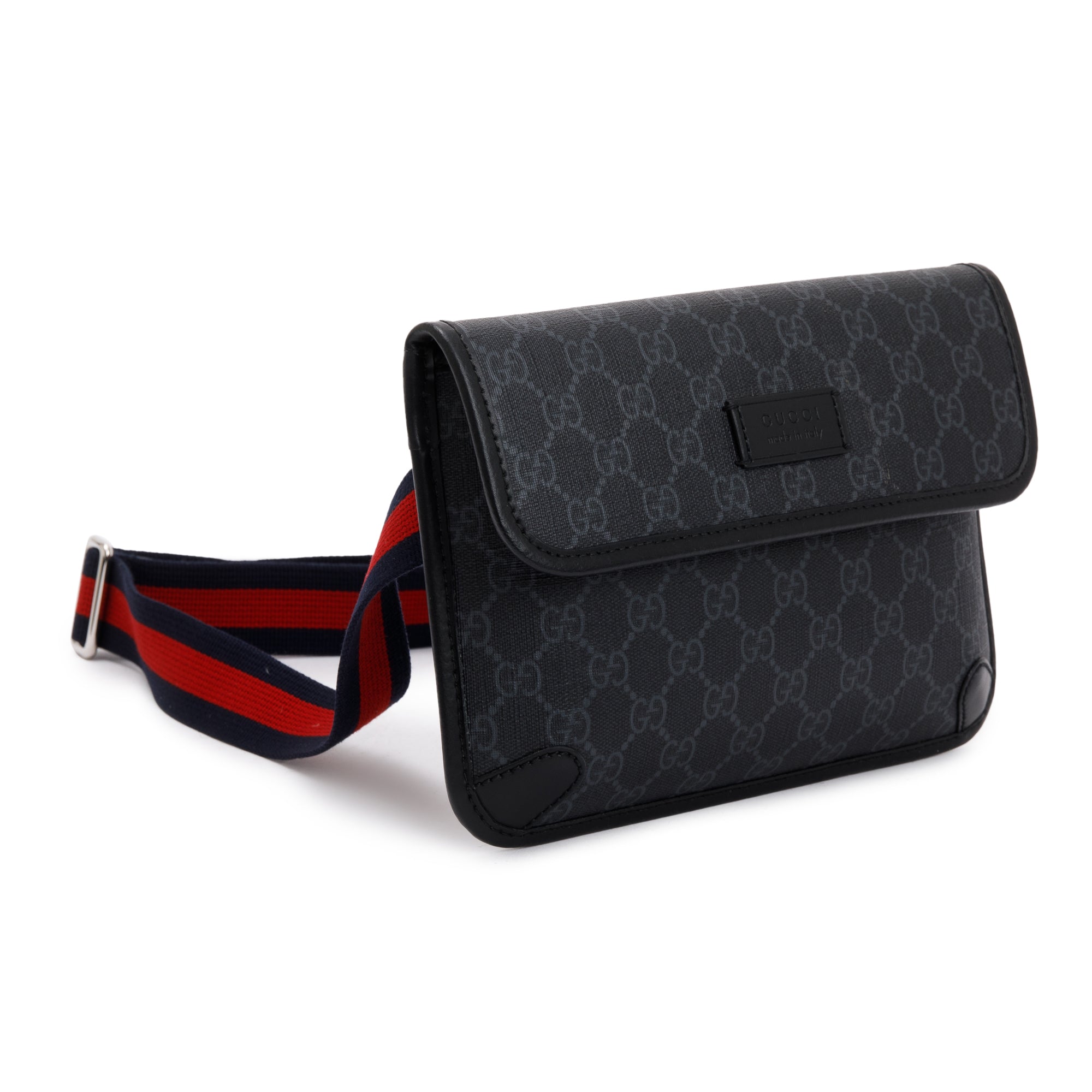 Gucci Black GG Supreme GG Belt Bag w/ Box