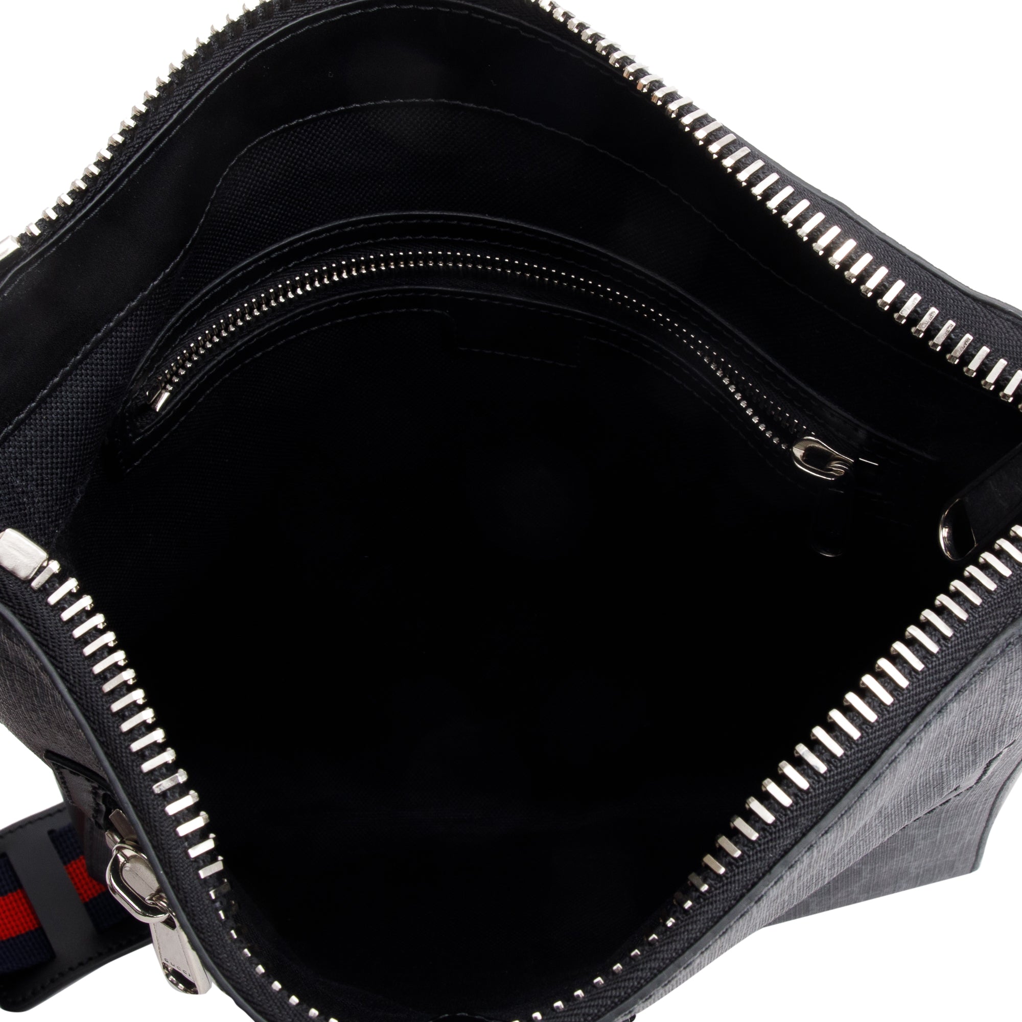 Gucci Black GG Supreme Messenger Bag