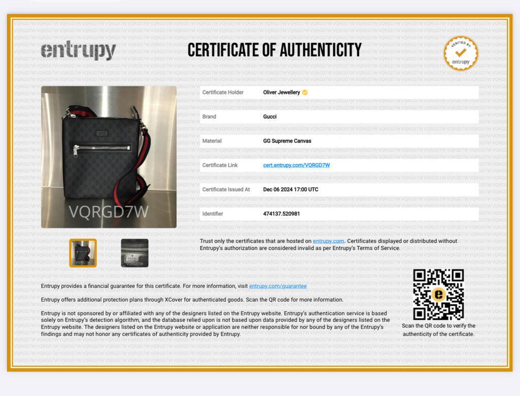 Gucci Black GG Supreme Messenger Bag