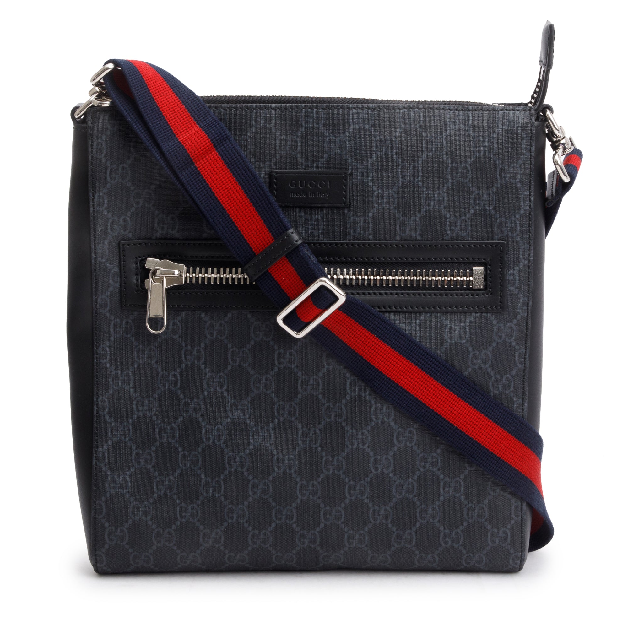 Gucci Black GG Supreme Messenger Bag