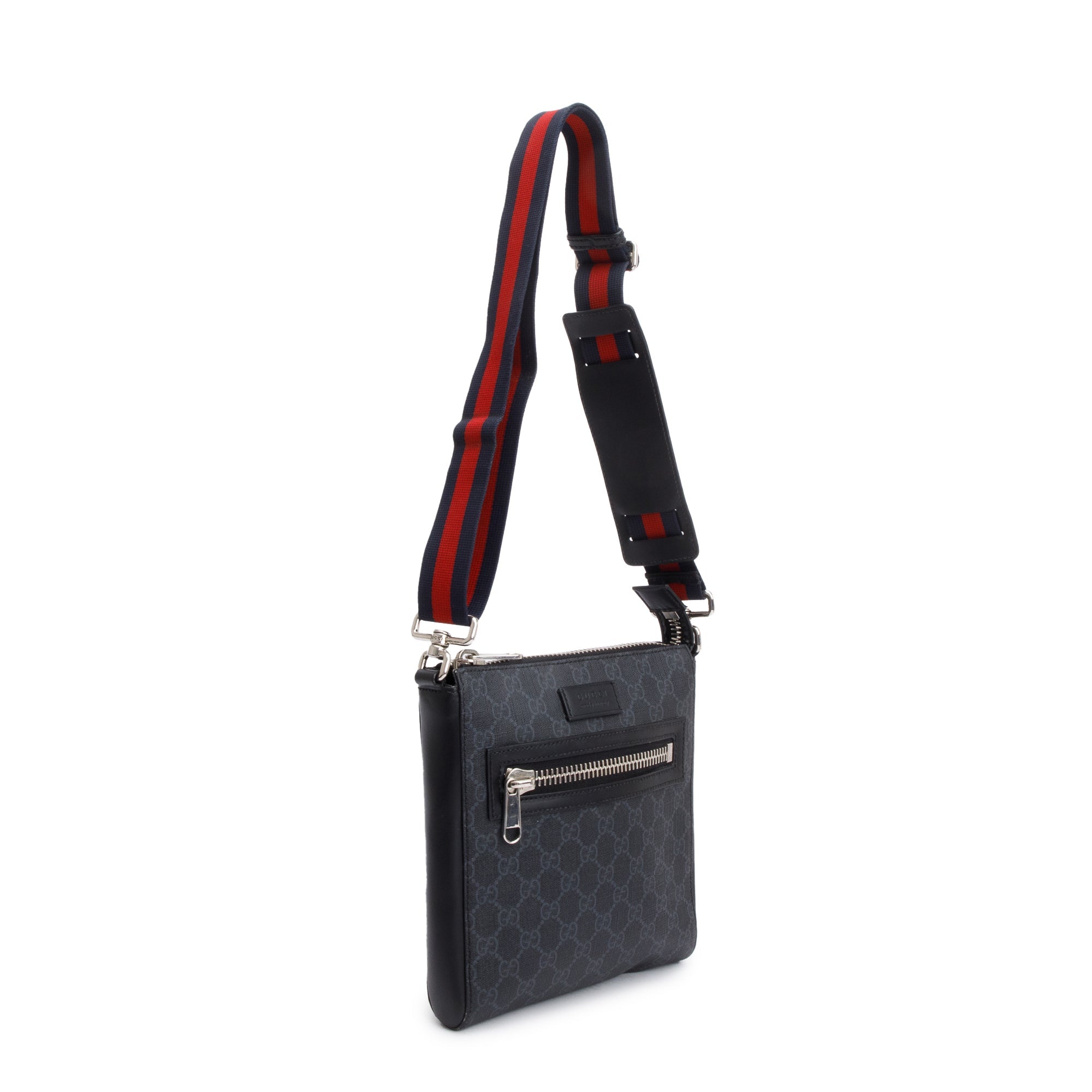 Gucci Black GG Supreme Small Messenger Bag