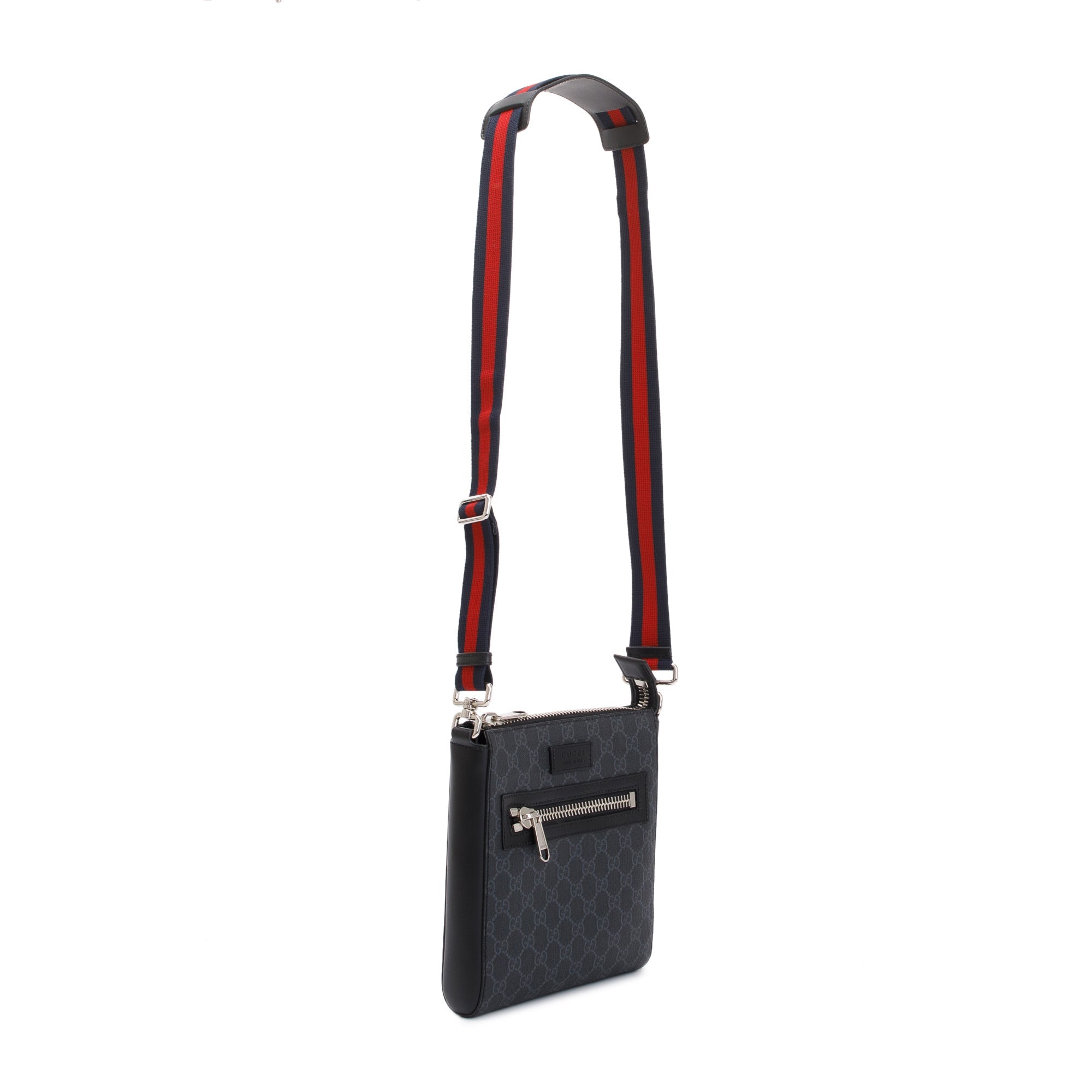 Gucci Black GG Supreme Small Messenger Bag w/ Box