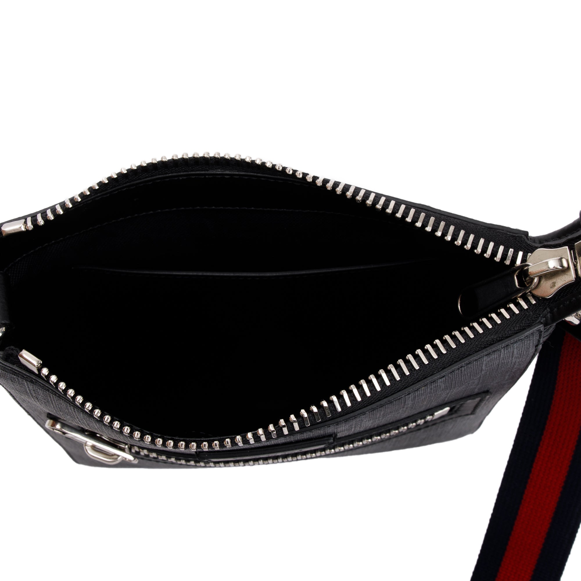 Gucci Black GG Supreme Small Messenger Bag w/ Box