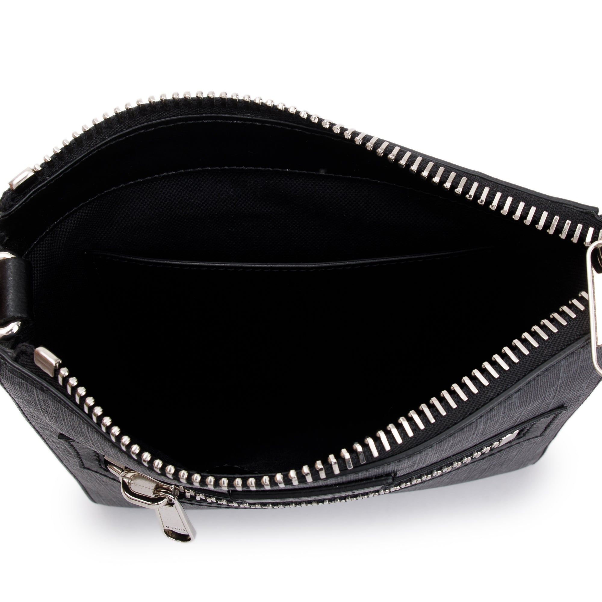 Gucci Black GG Supreme Small Messenger Bag w/ Box