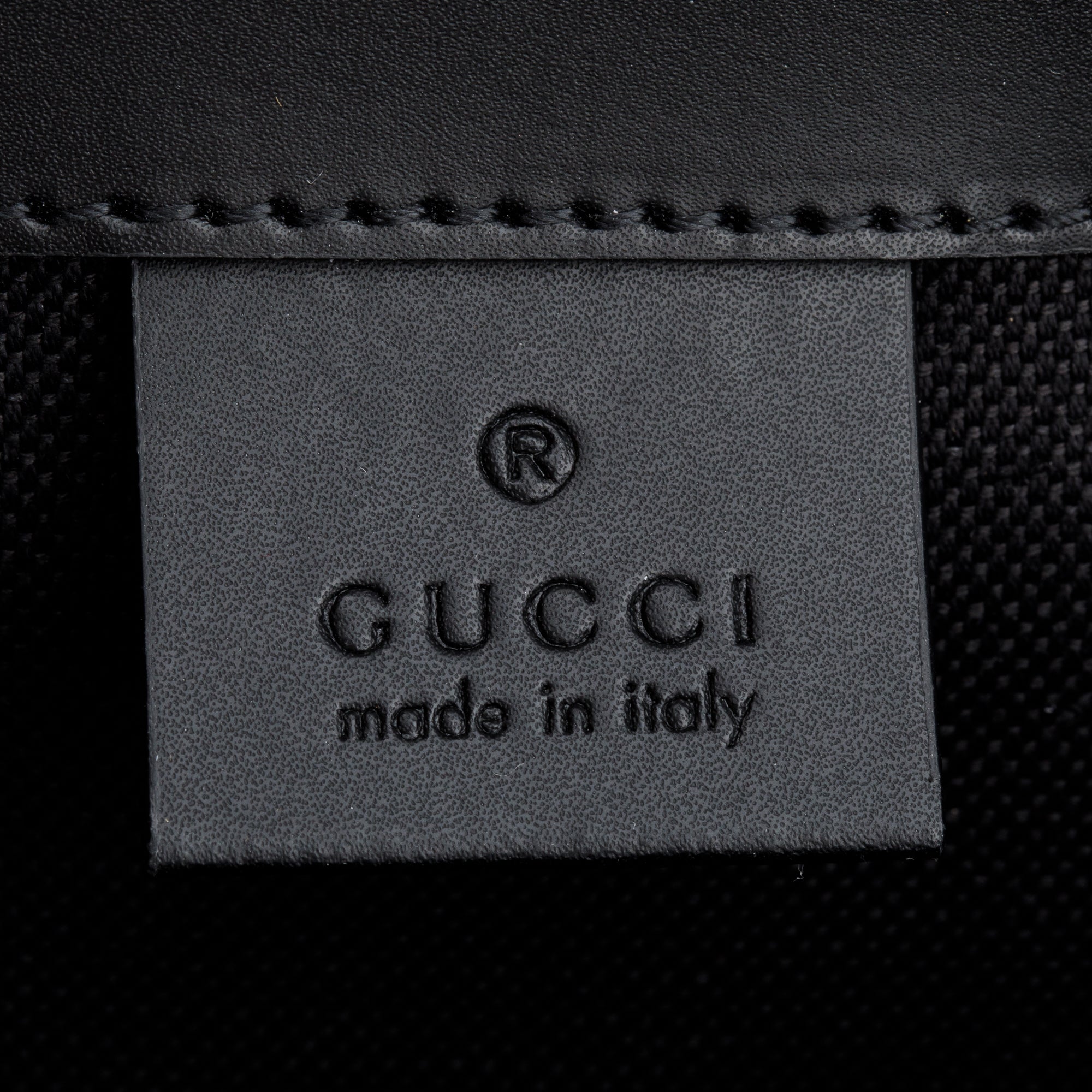 Gucci Black GG Supreme Soft Double Buckle Backpack