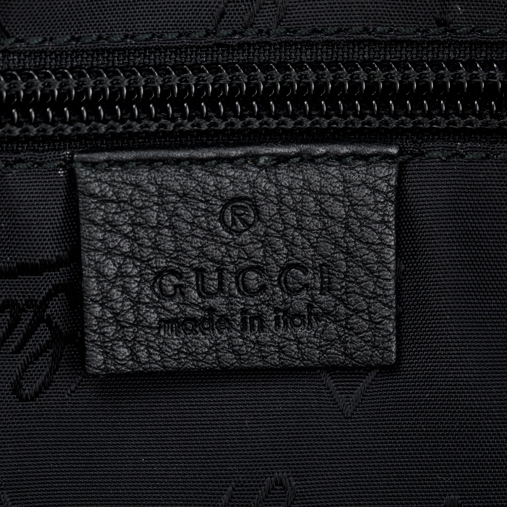 Gucci Black Guccissima Leather Messenger Bag